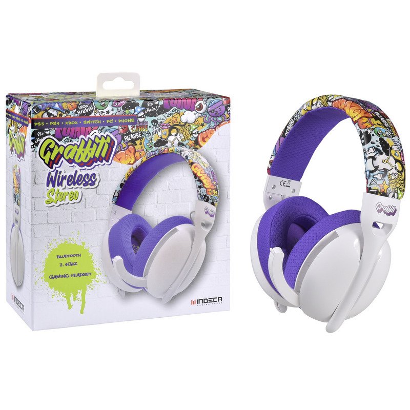 Thumbnail 2 de Indeca Graffiti Auriculares gaming inalámbricos 2.4 GHz/Bluetooth
