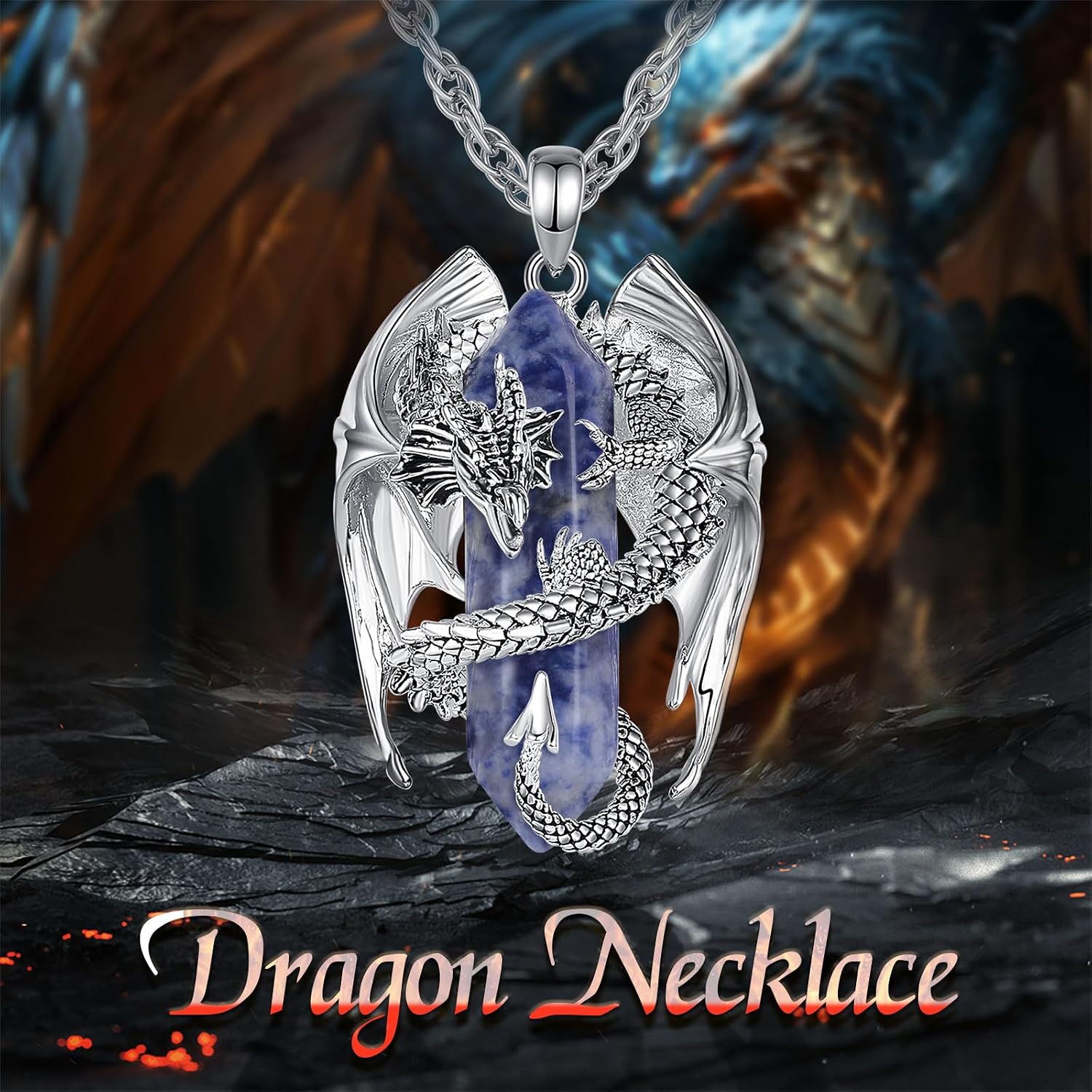 Thumbnail 5 de INFUSEU Kristall Drachen Kette 42,3 mm