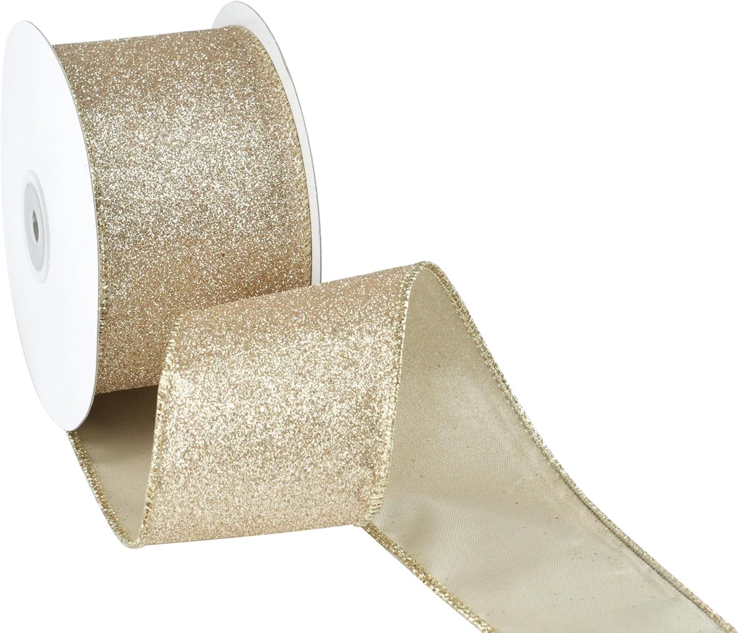 MAYREEL 1.5-inch White Wired Ribbon 10 yards 🎀