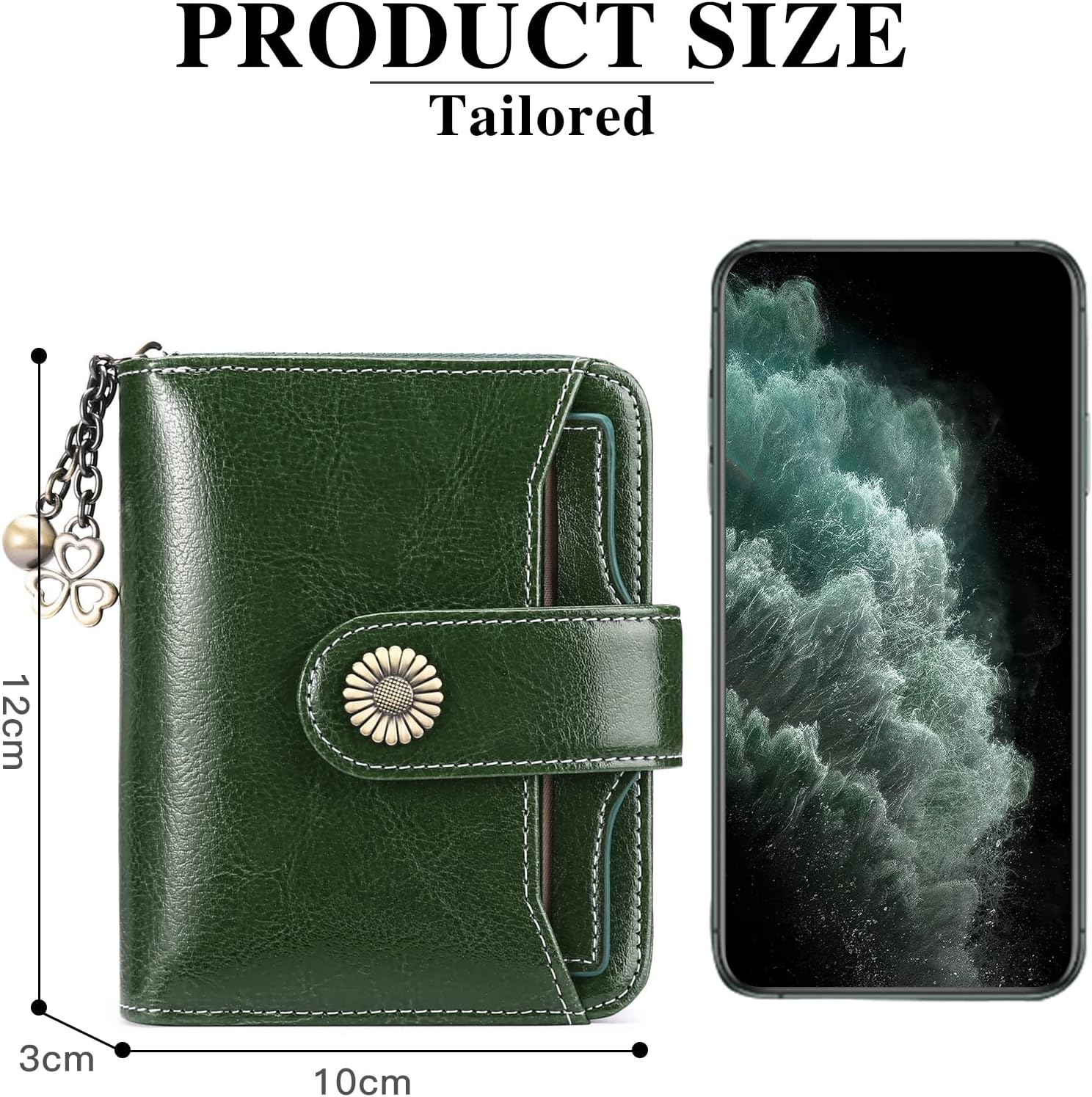 Thumbnail 6 de SENDEFN women’s genuine leather small bifold wallet with RFID protection