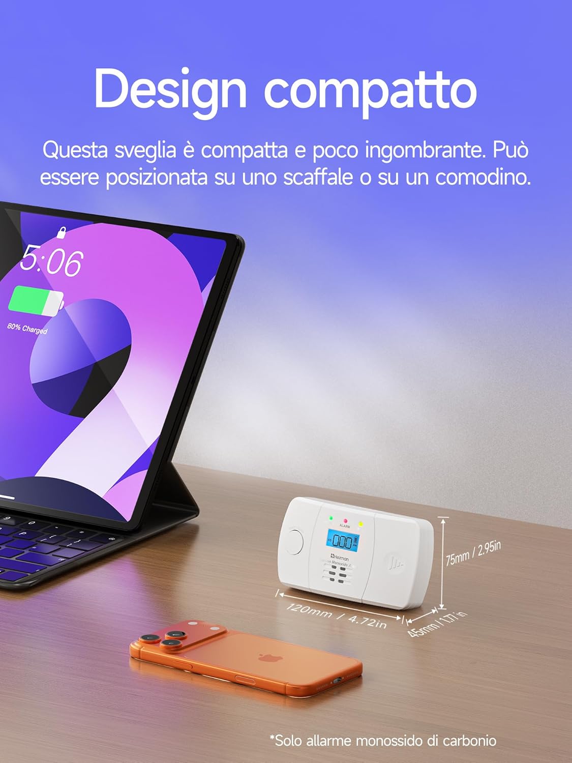 Thumbnail 1 de Heiman HM-722ESY Rilevatore di Monossido di Carbonio con Display LCD: affidabile protezione fino a 10 anni