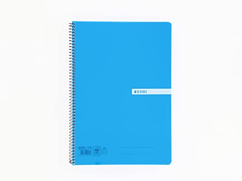Detalle de Cuadernos Folio (A4) Enri – Pack de 5 cuadernos con tapa plástica, cuadrícula 4x4
