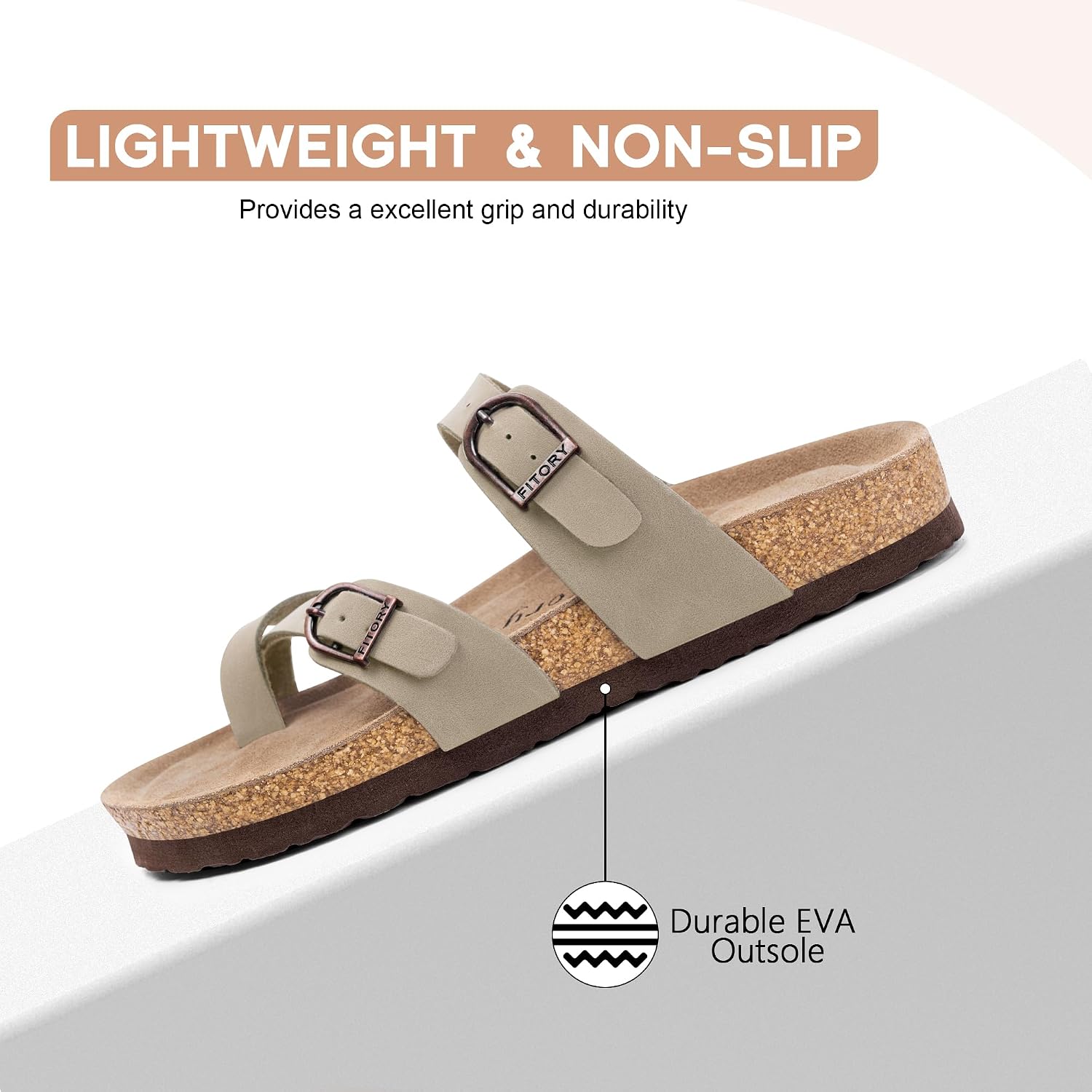 Detalle 1 de FITORY Slide Sandals with Cork Footbed
