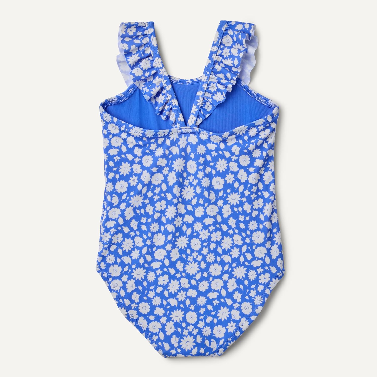 Detalle de Amazon Essentials Girls' Frill-Trimmed One-Piece Swimsuit