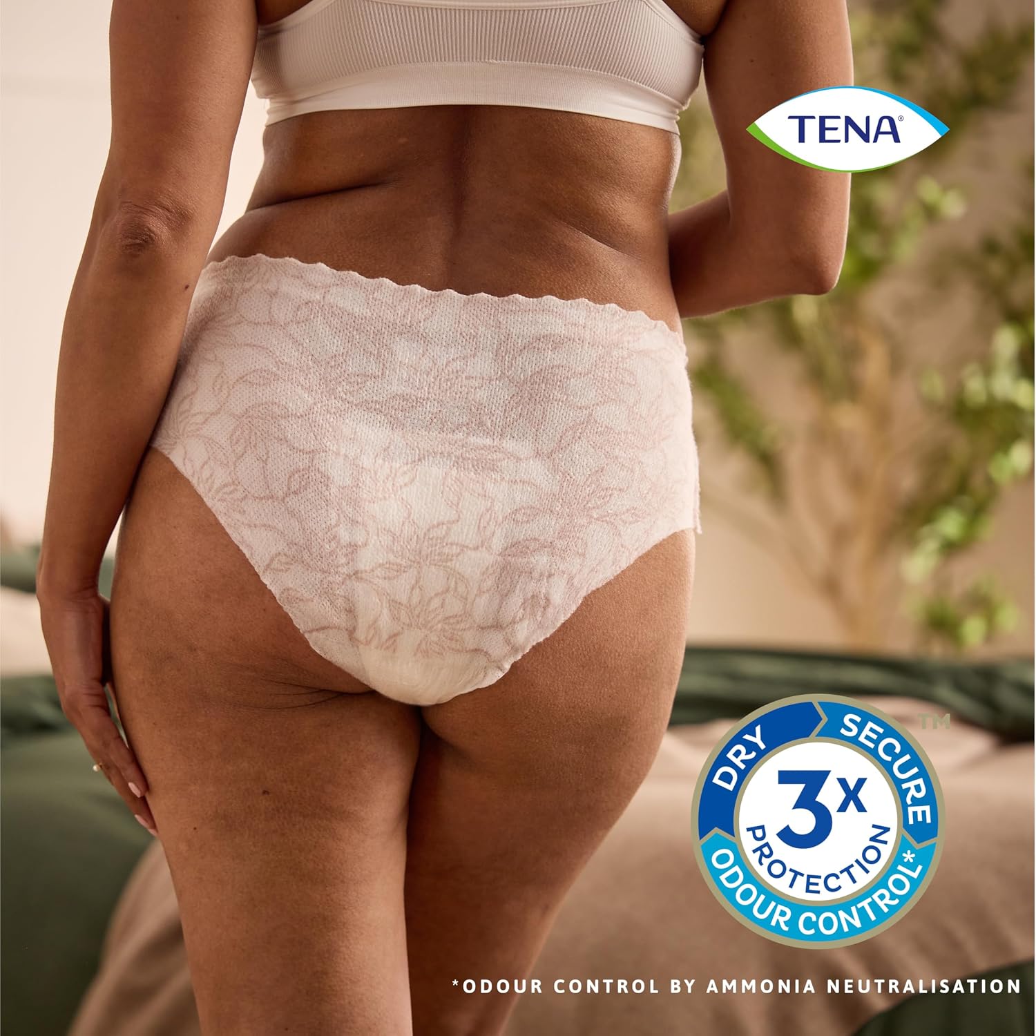 Detalle 2 de TENA Silhouette Plus Low Waist Incontinence Pants (30 pairs) for Women – Large, 95–125 cm