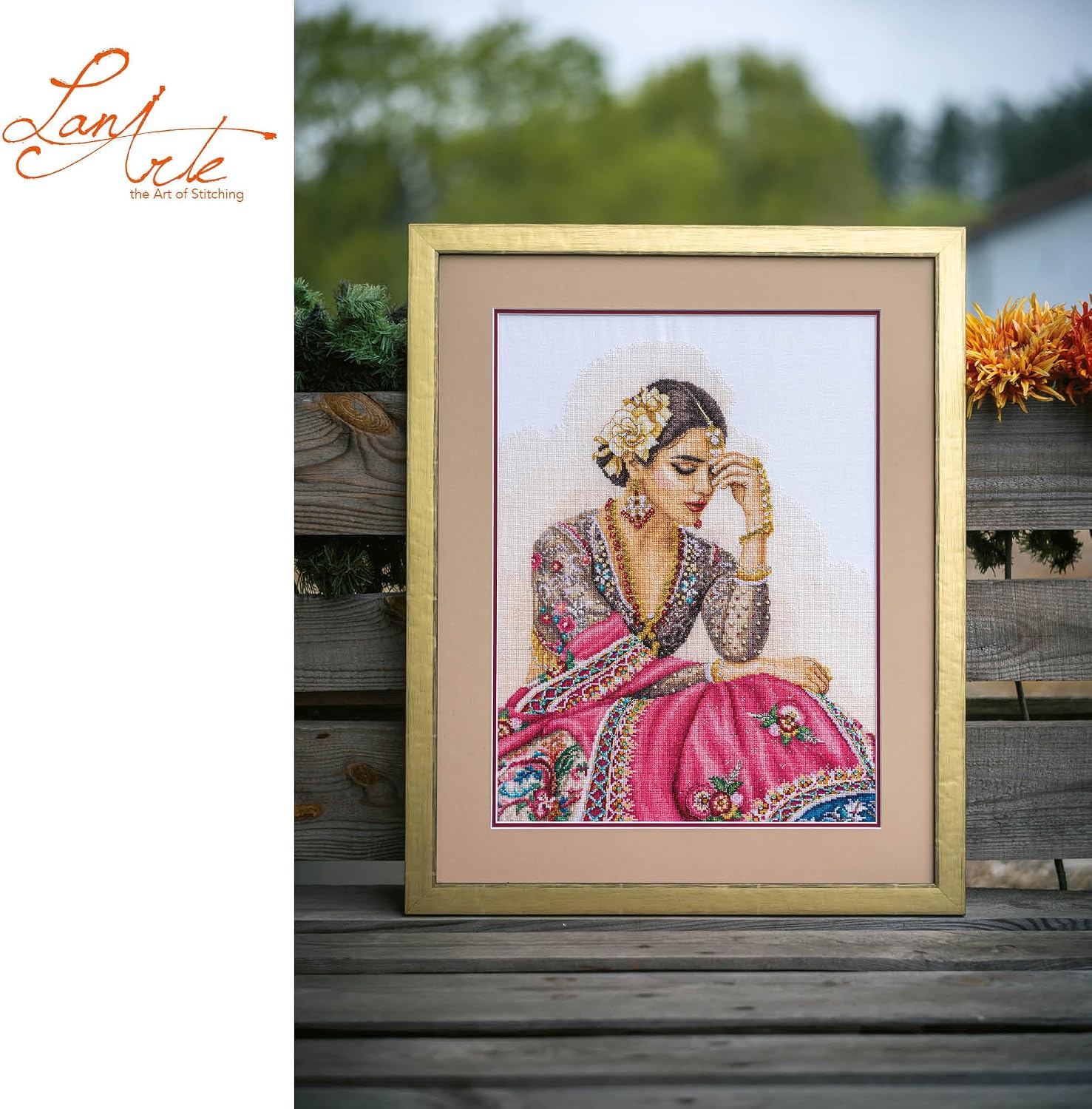 Thumbnail 5 de Lanarte Tradycyjne wspomnienie – liczony zestaw do haftu krzyżykowego, len 35 × 45 cm