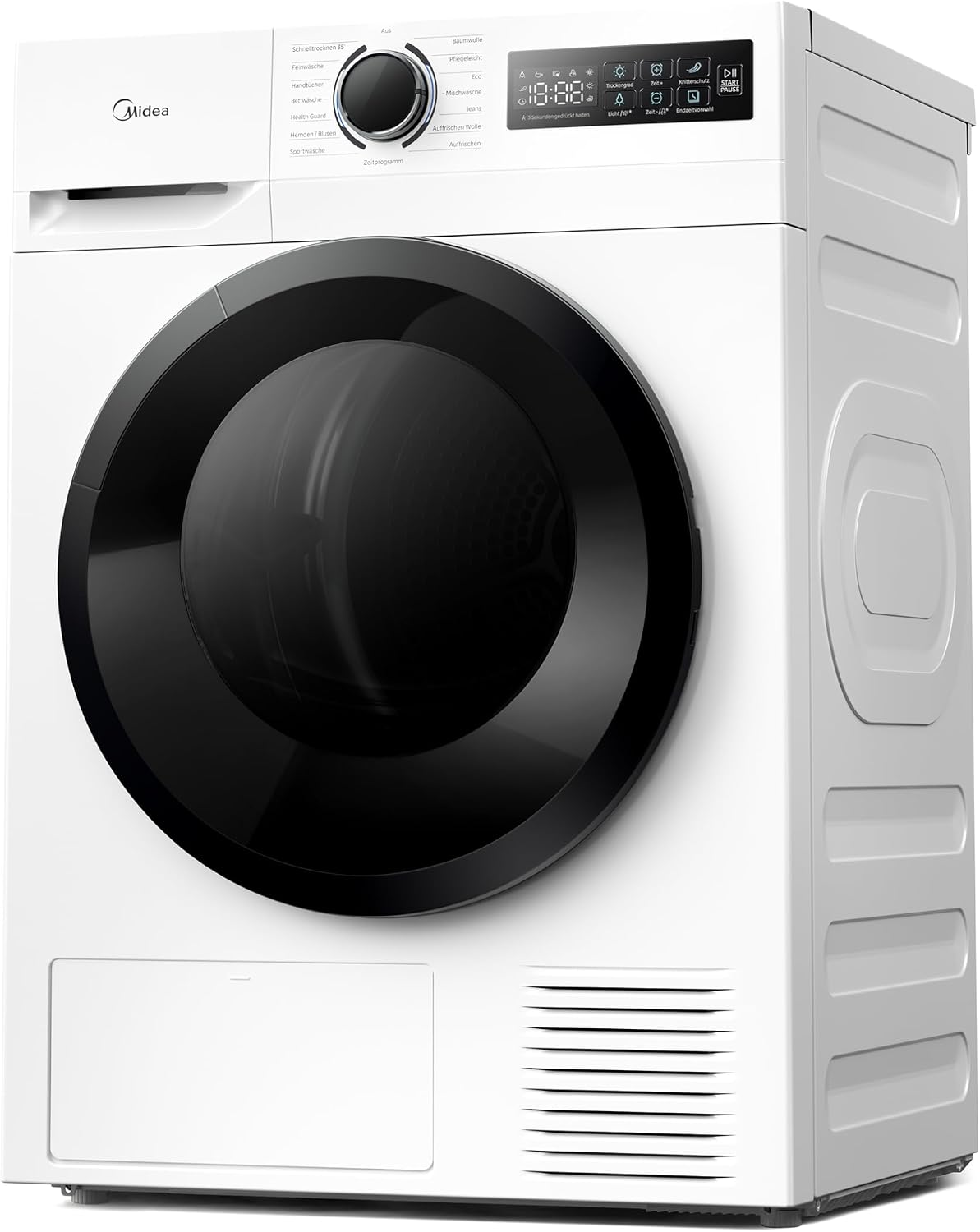 Detalle de Midea MD11EH80BD Wärmepumpentrockner 8 kg – effizient, schonend und hygienisch