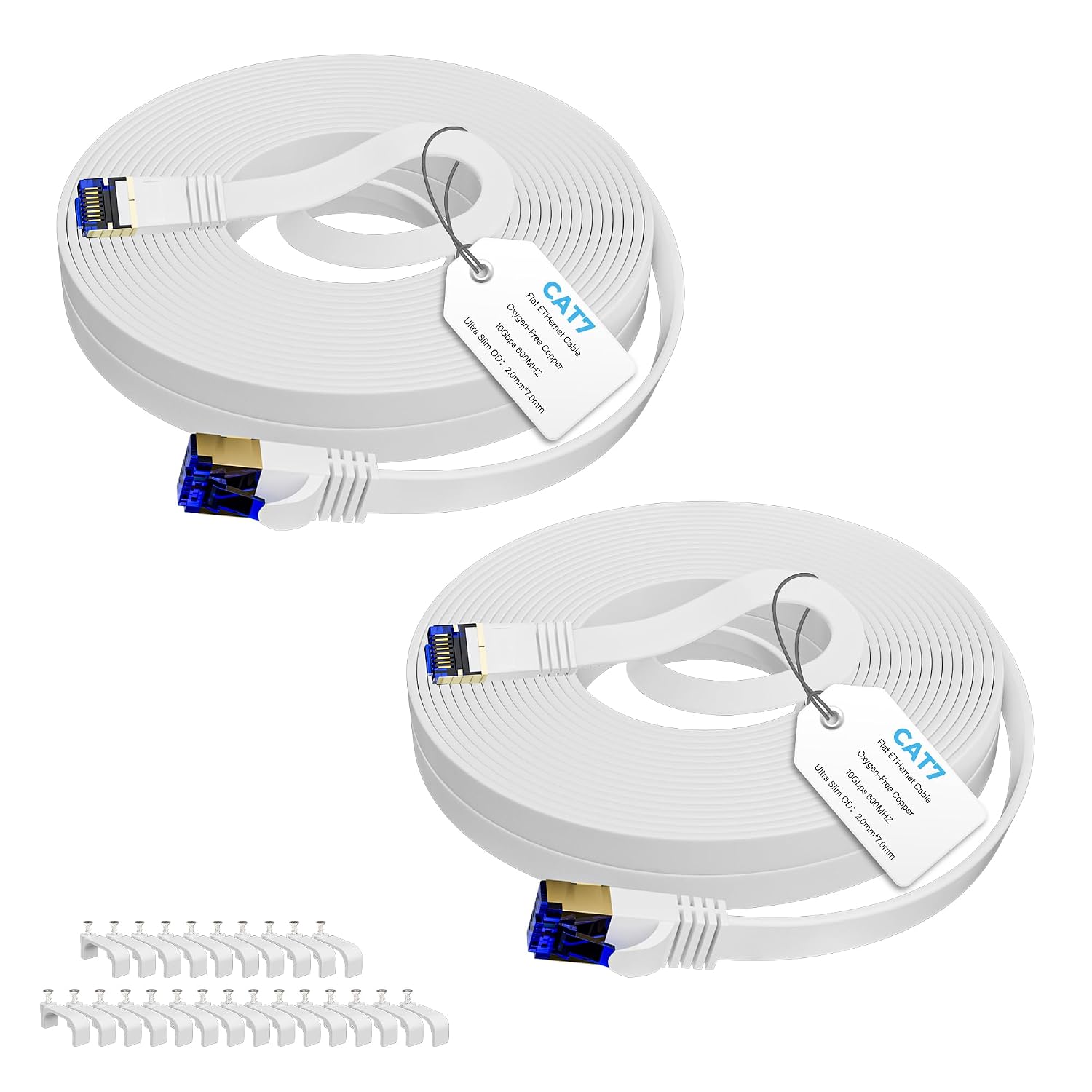 Detalle de Mygatti CAT 7 Flach-Netzwerkkabel 10 Gbps
