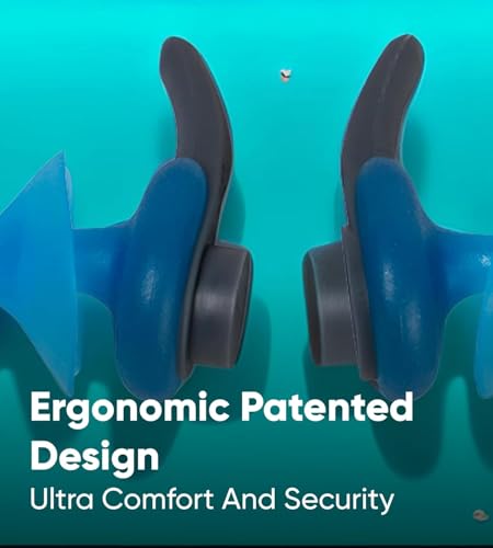 Detalle de Speedo Tapones Biofuse: diseño ergonómico para protección auditiva en natación (Charcoal, Pool, One Size)