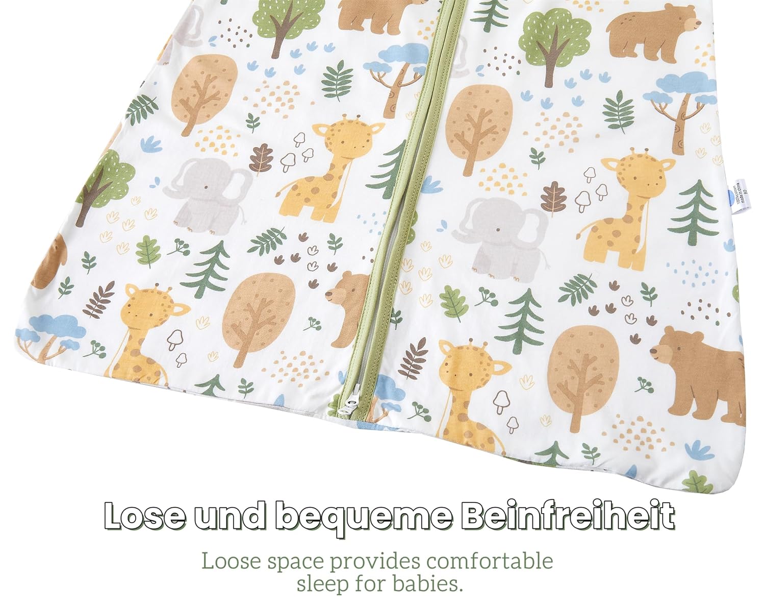 Thumbnail 6 de Chilsuessy Schlafsack 1 Tog – Ganzjahres Baby Schlafsack aus 100% Baumwolle, 110 cm, Giraffe Motiv