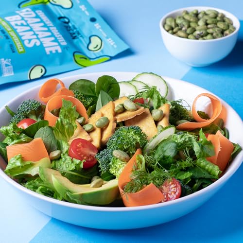 Detalle de The Only Bean Crunchy Dry Roasted Edamame Snacks (Sea Salt) — High Protein, Keto-Friendly, 0 Calorie-Counted Snack Pack