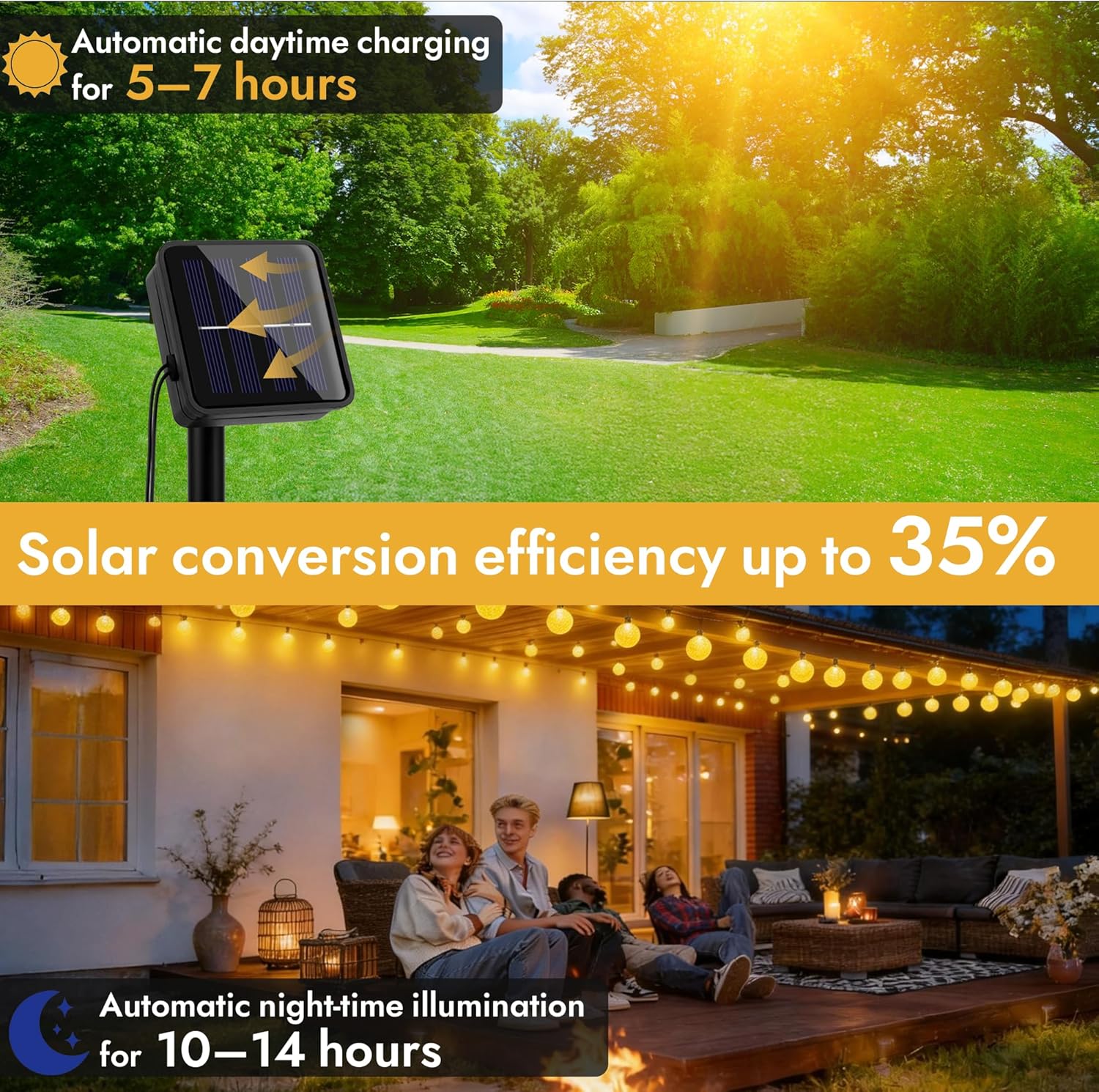 Thumbnail 3 de Suolita Solar Garden Lights Outdoor 30 LED 8M