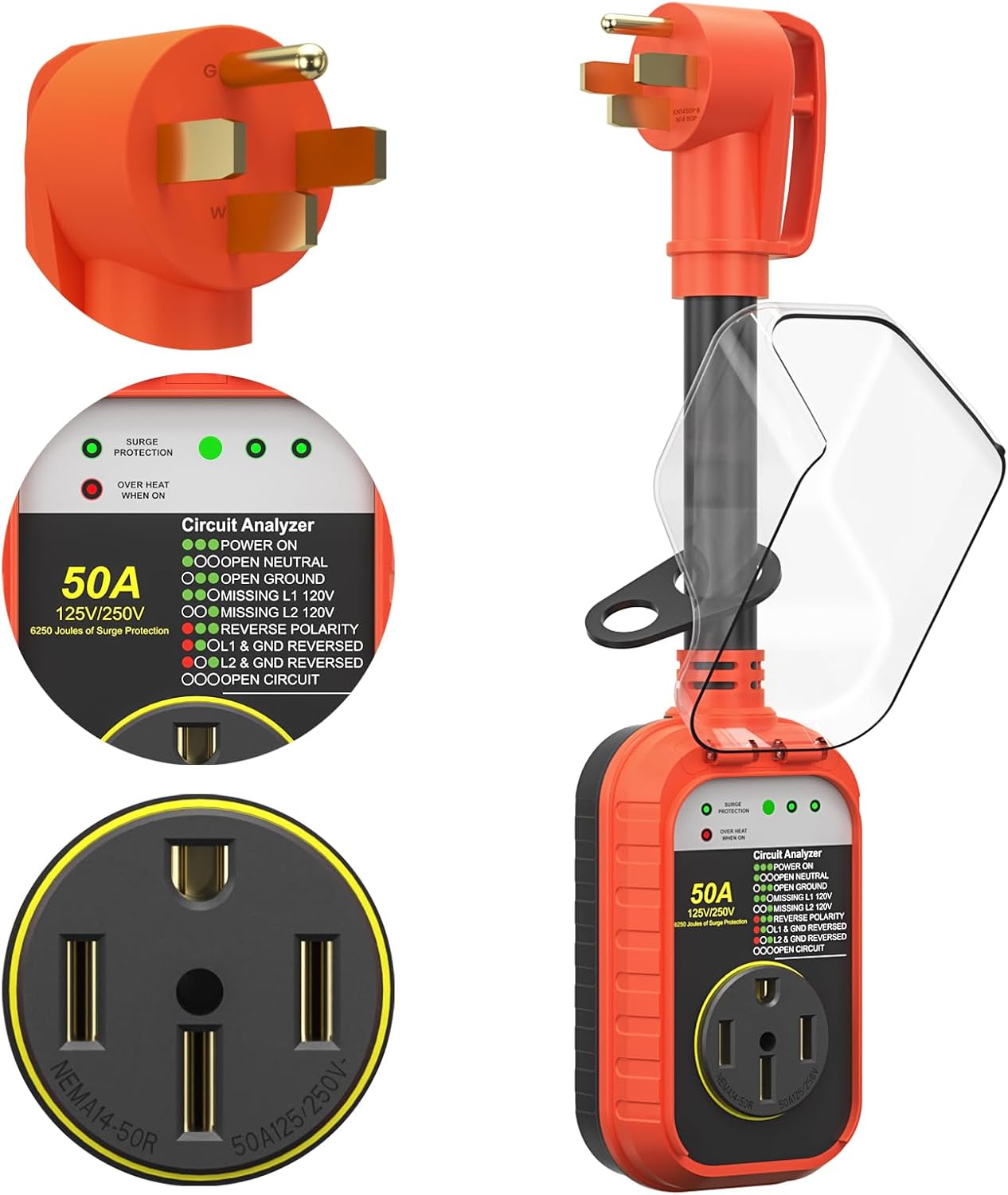 Detalle de RV 50-amp electrical protector