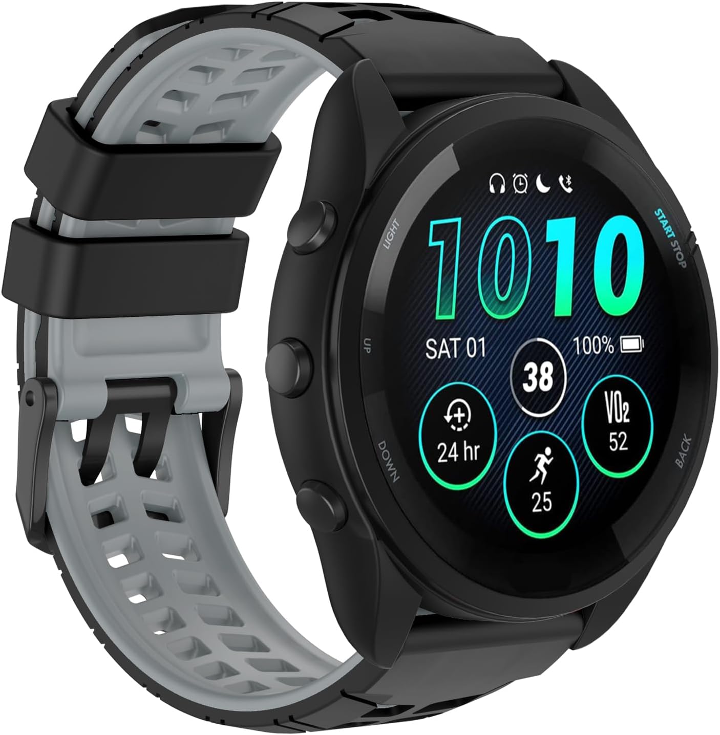 Detalle 2 de OVERSTEP 22mm Silicone Replacement Strap for Garmin and Galaxy Smartwatches