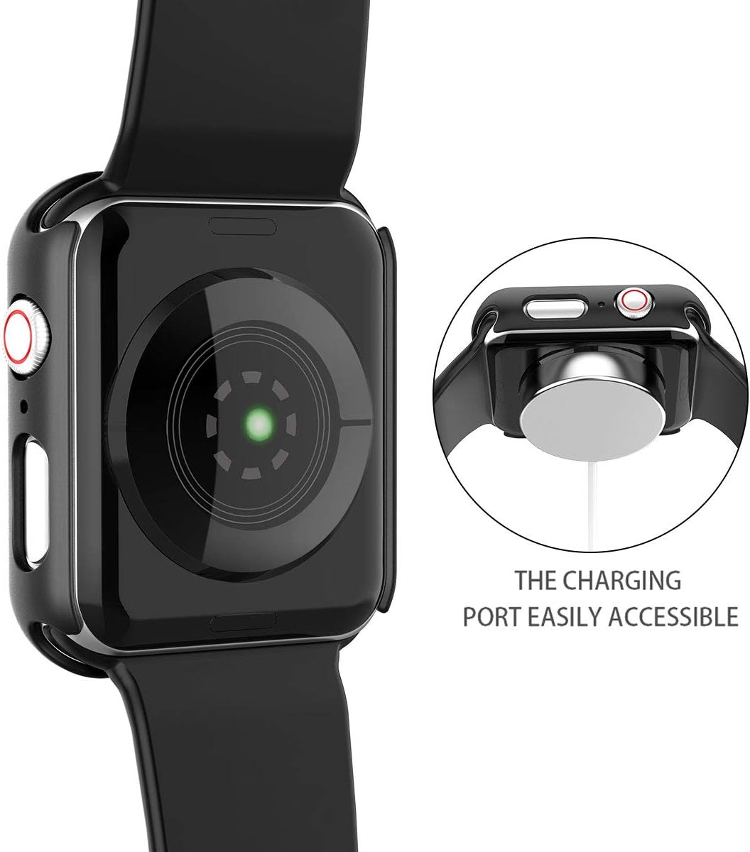 Thumbnail 3 de Piuellia 2‑Pack Black Hard Case for Apple Watch 40mm