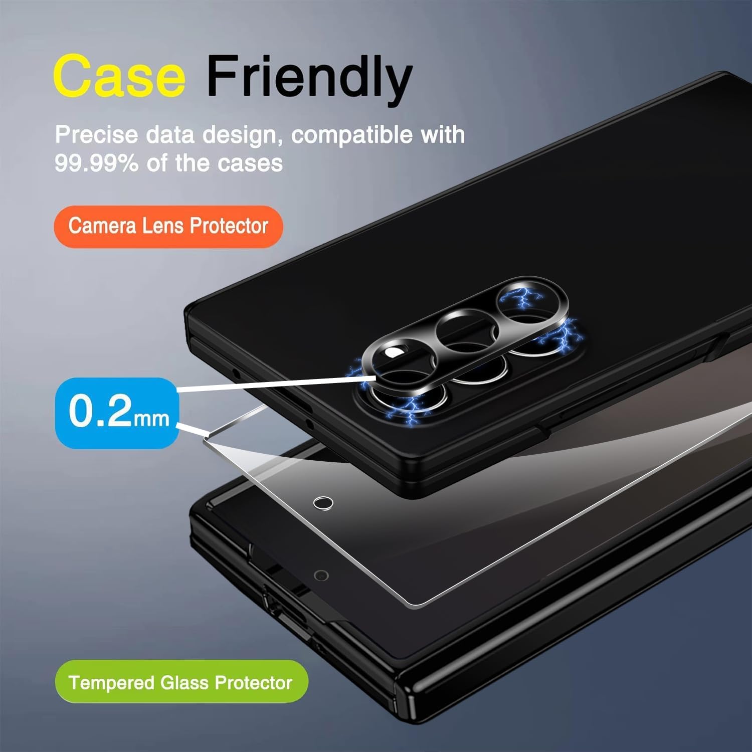 Detalle de Milomdoi Galaxy Z Fold 8 Ultra/Z Fold 7 Screen Protector, 9-Piece Kit