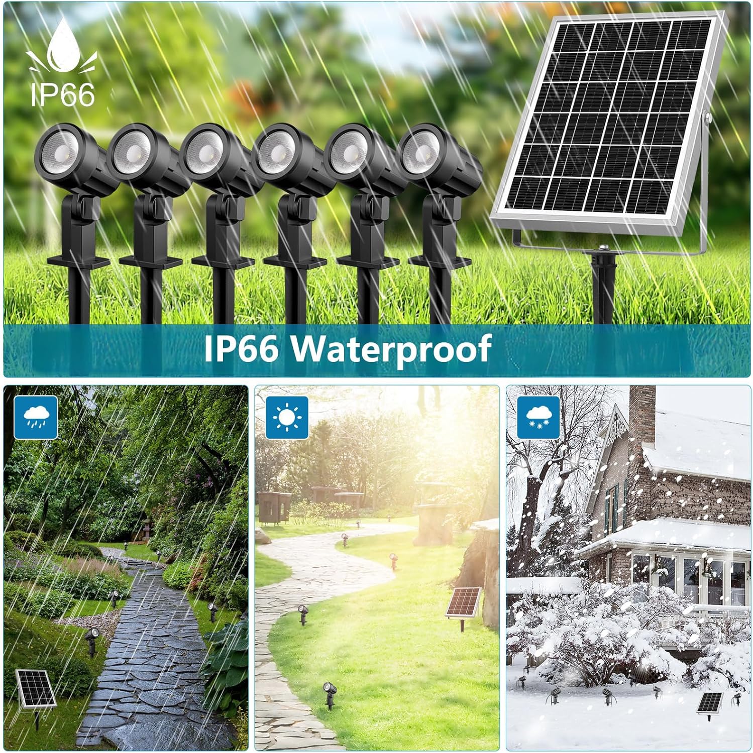 Thumbnail 5 de MEIHUA 6 in 1 solar spot lights 6000mAh