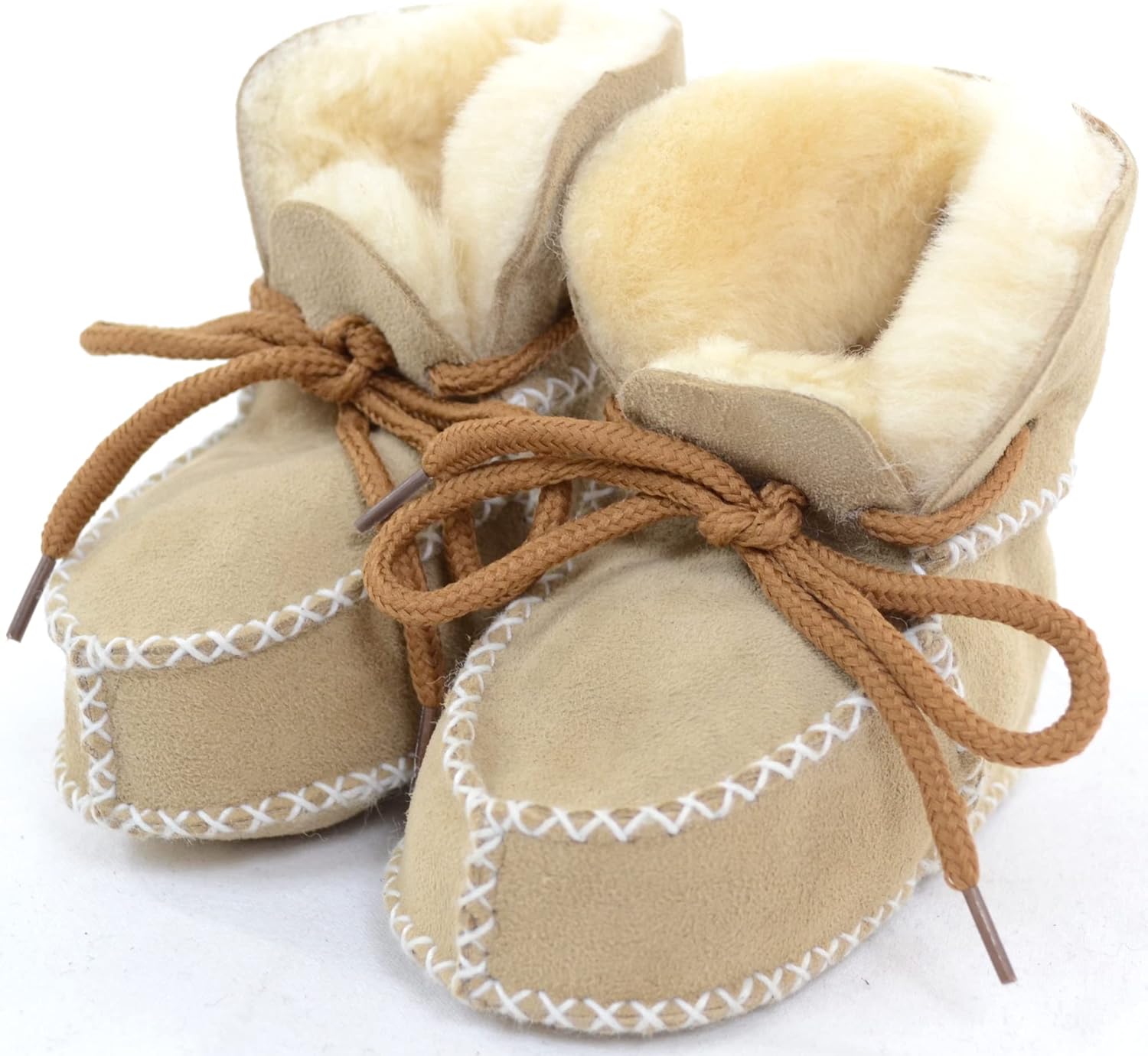 Thumbnail 3 de SNUGRUGS Baby/Children's Sheepskin Booties with Lace Up Fastening