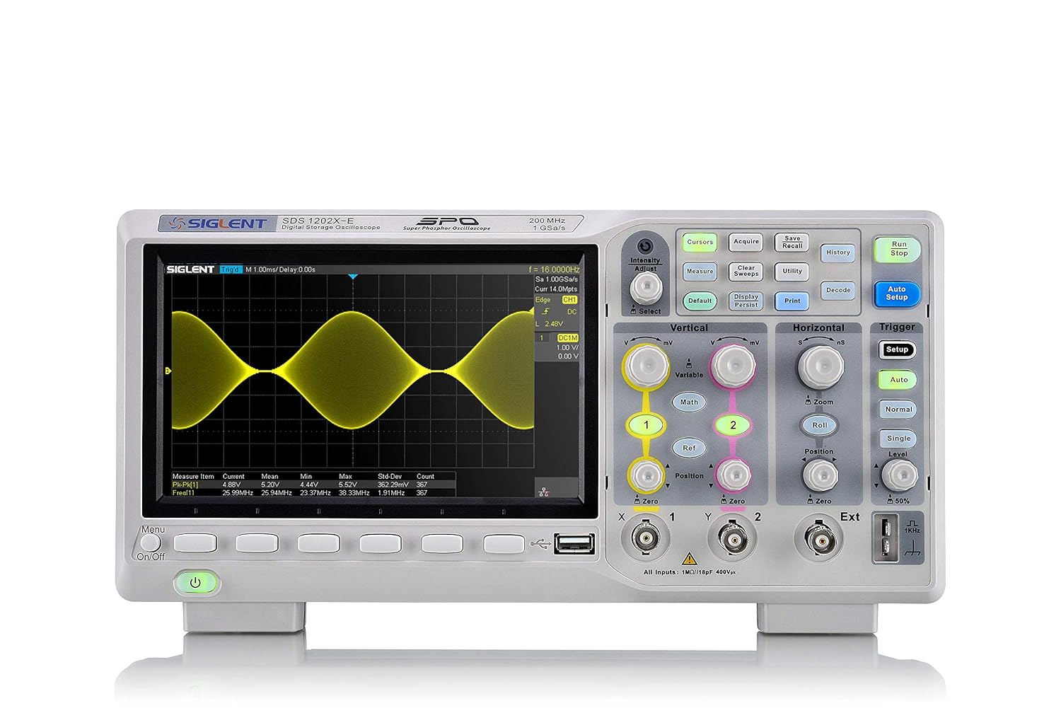 Detalle de シグレント SIGLENT SDS1202X-E デジタルオシロスコープ 200MHz・2チャンネル