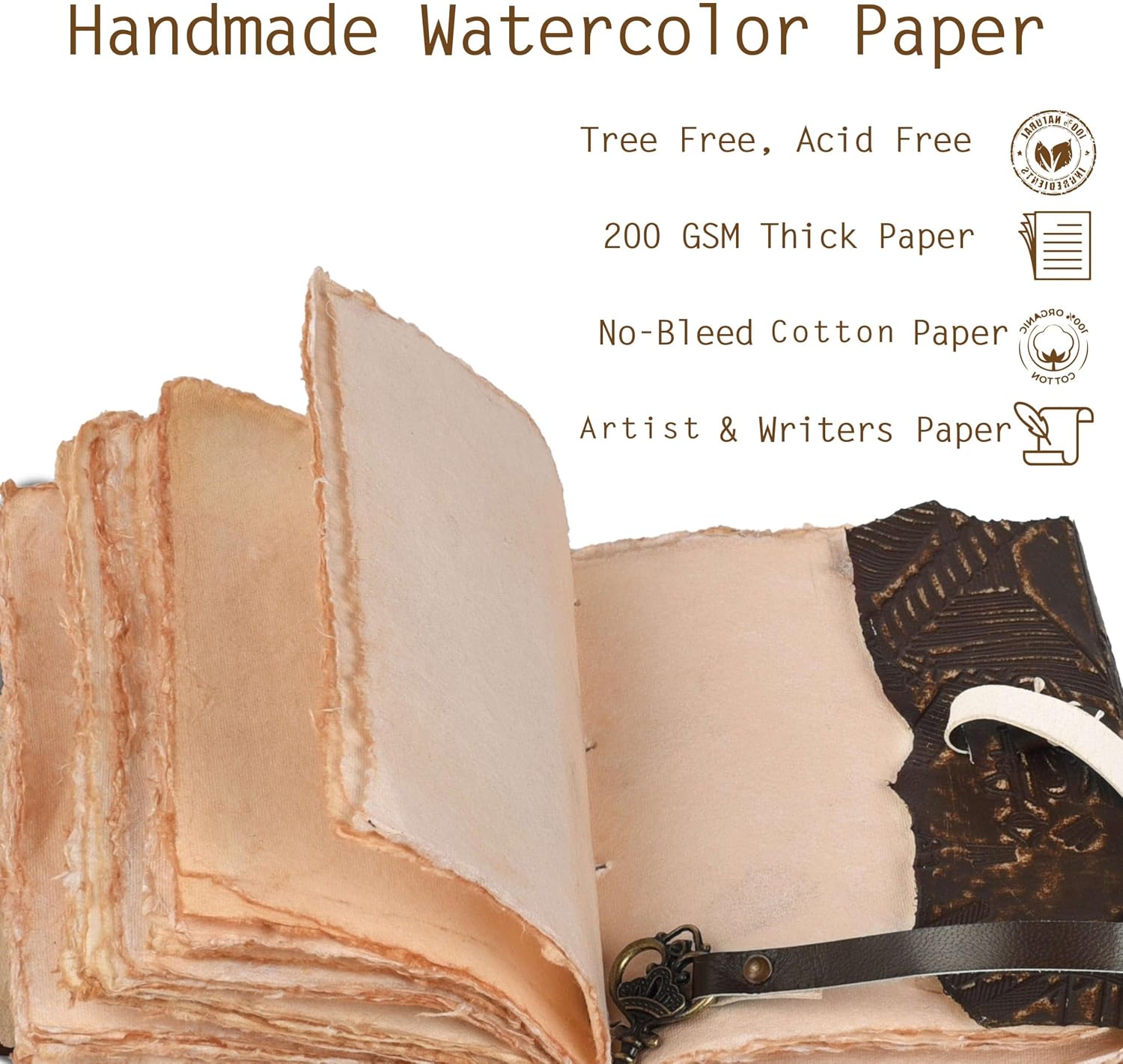 Detalle 2 de Leather Village Journal, 7 x 5 Inches