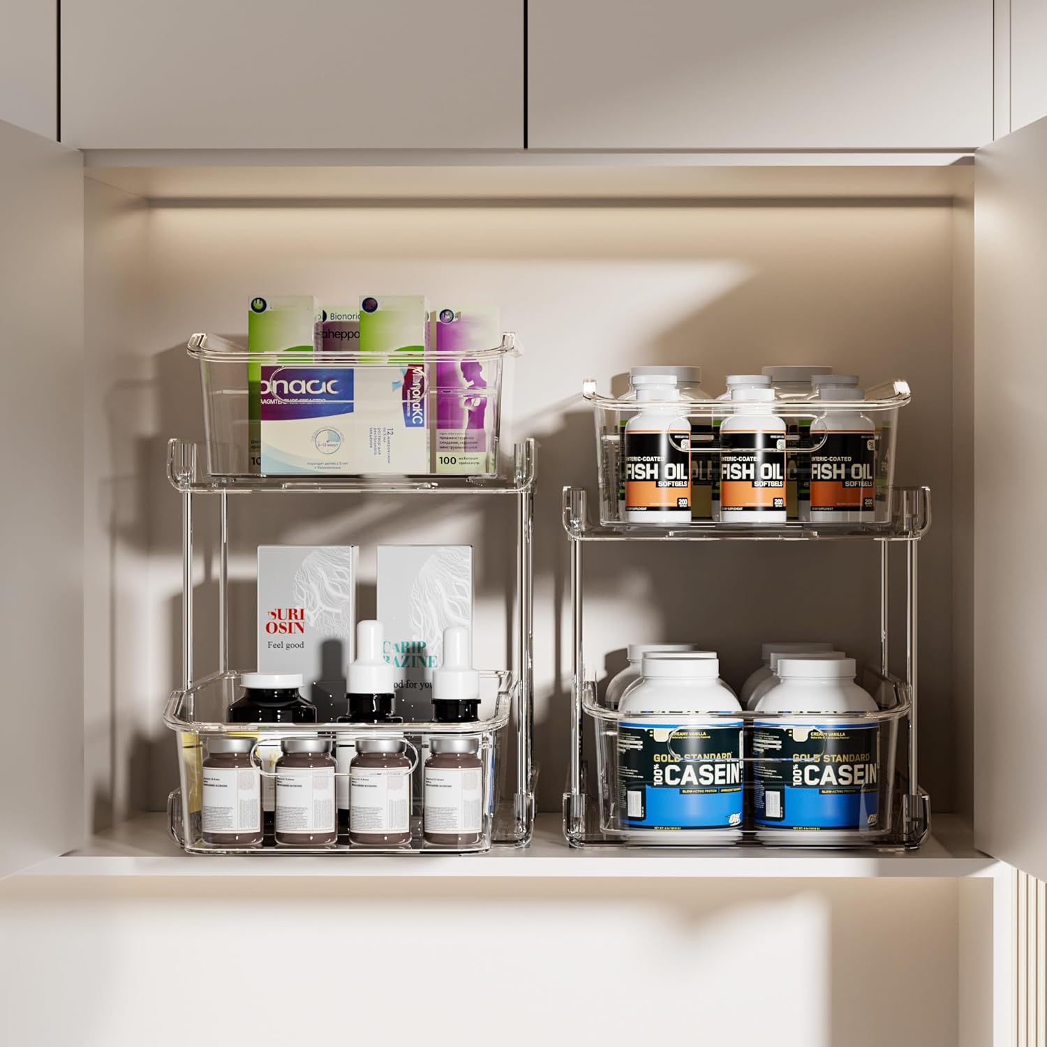 Thumbnail 3 de Delamu 2-Tier Under Sink Organizers, 2-Pack ⚙