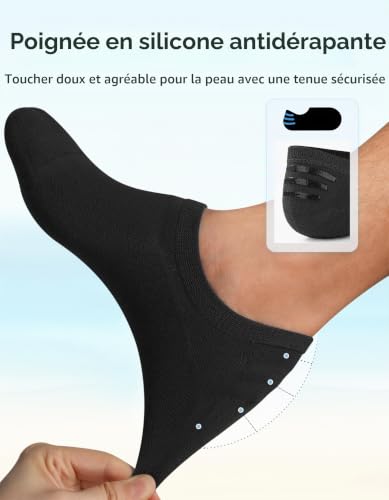 Thumbnail 1 de CLOSEMATE 6 Paires Chaussettes Invisibles Homme/Femme — Tailles 35-38 | 39-42 | 43-46