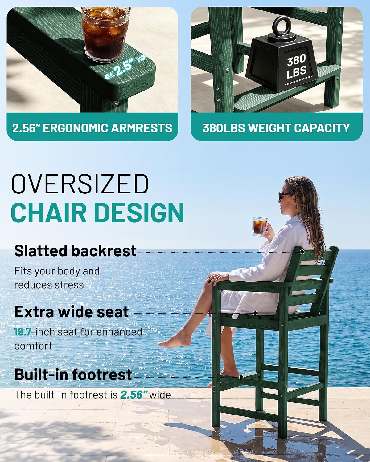 Detalle 2 de PLUUV Adirondack Chairs Set of 2