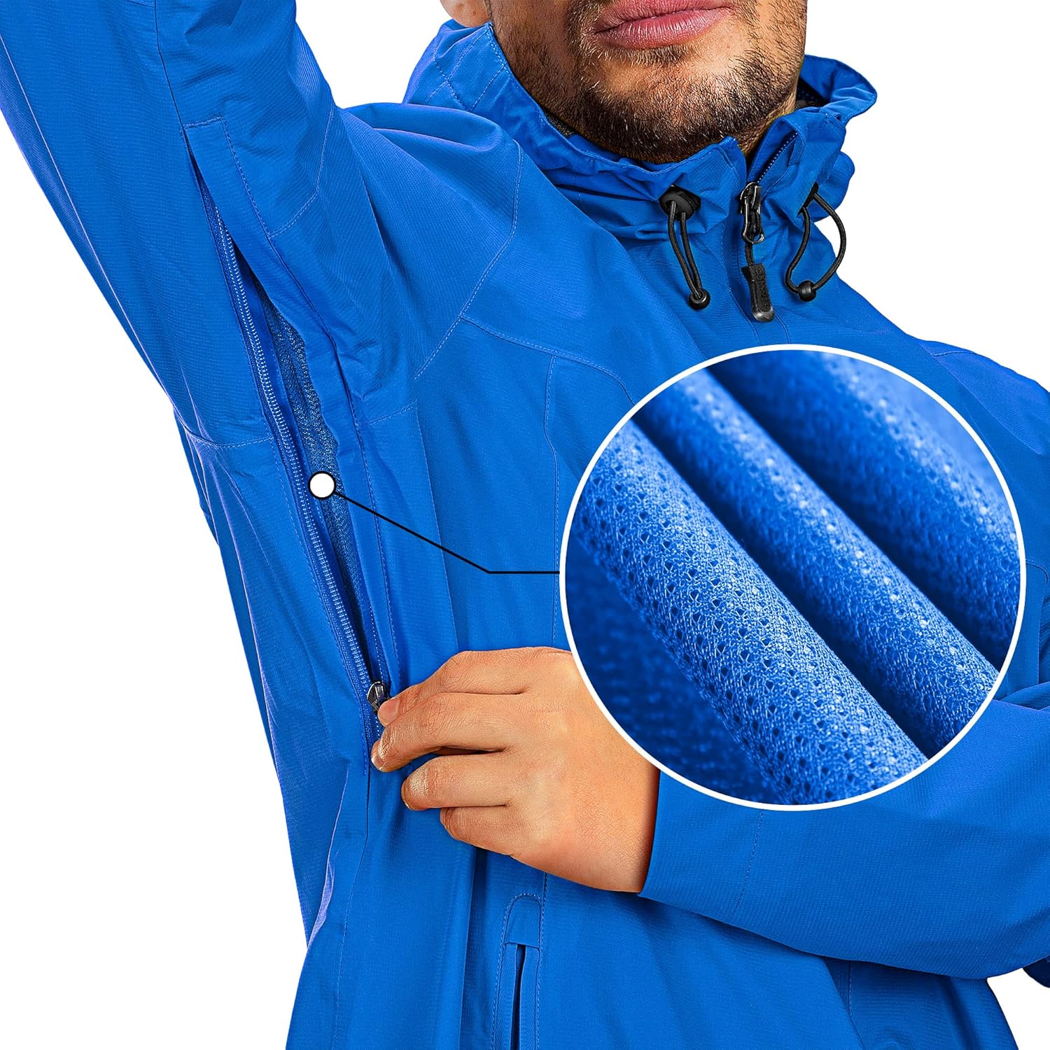 Thumbnail 3 de 33,000ft Men's Outdoor Waterproof Jacket – Packable Windbreaker for Cycling, Hiking & Camping