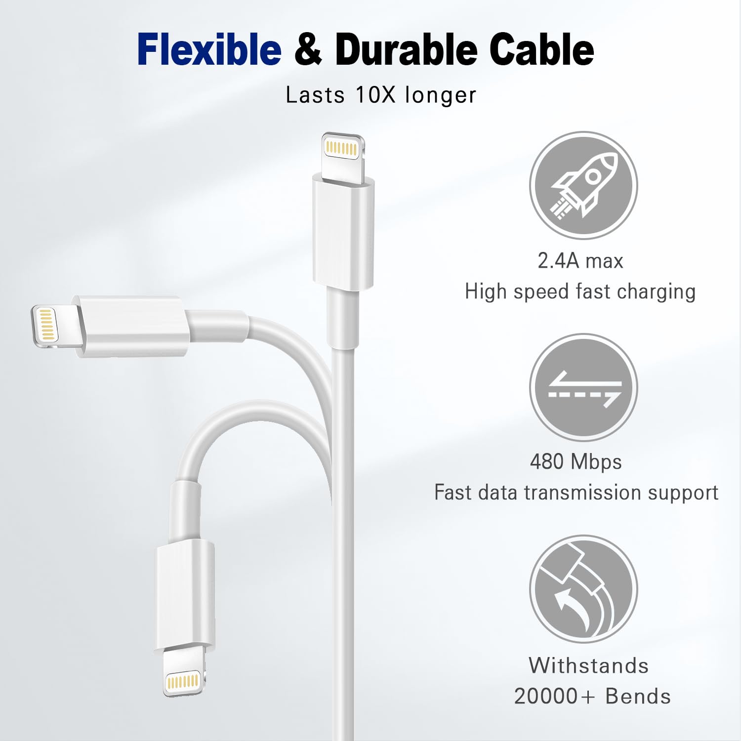 Thumbnail 1 de Apple Lightning Cable 1m MFi certified — 2 pack
