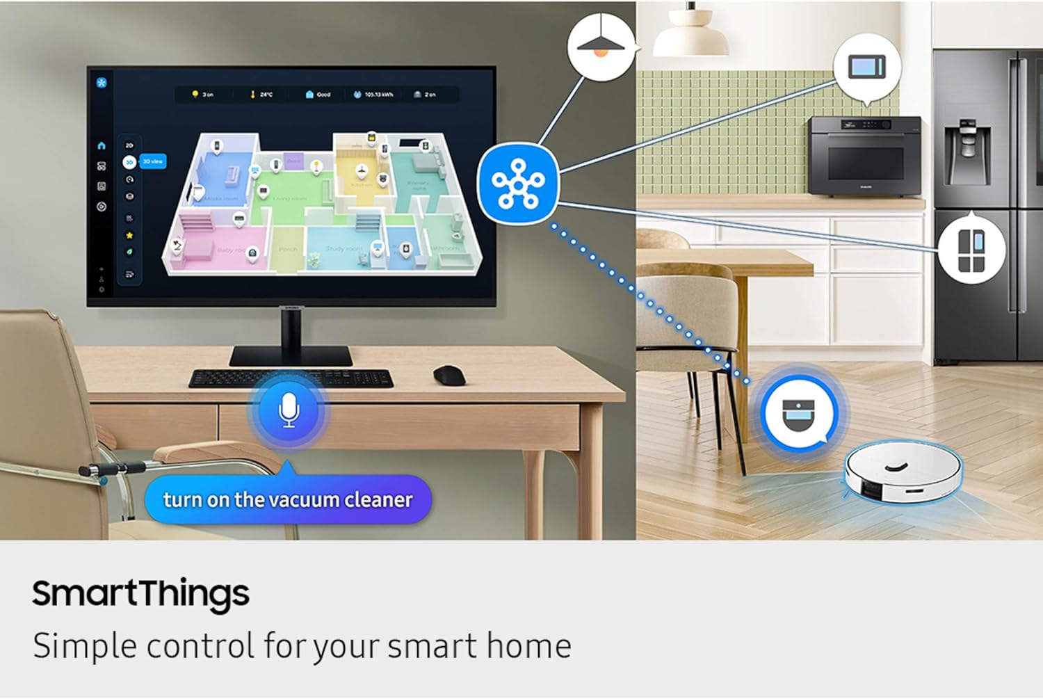 Thumbnail 6 de Samsung 32" Smart Monitor M7 (M70F) 4K UHD with Vision AI and Gaming Hub