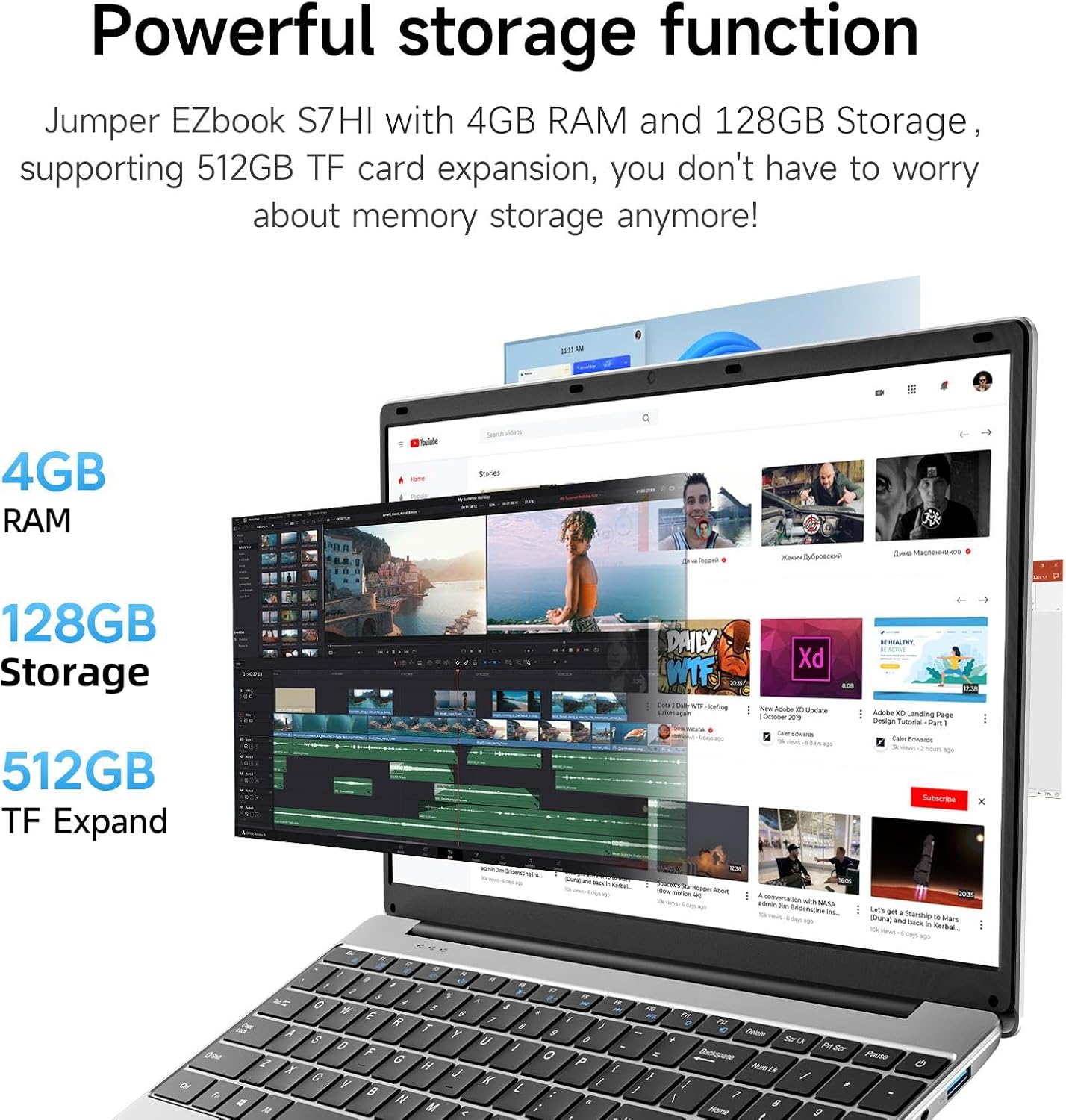 Thumbnail 3 de Jumper 15.6-inch Laptop with Office 365 — 4GB RAM, 128GB Storage, 1080p Display