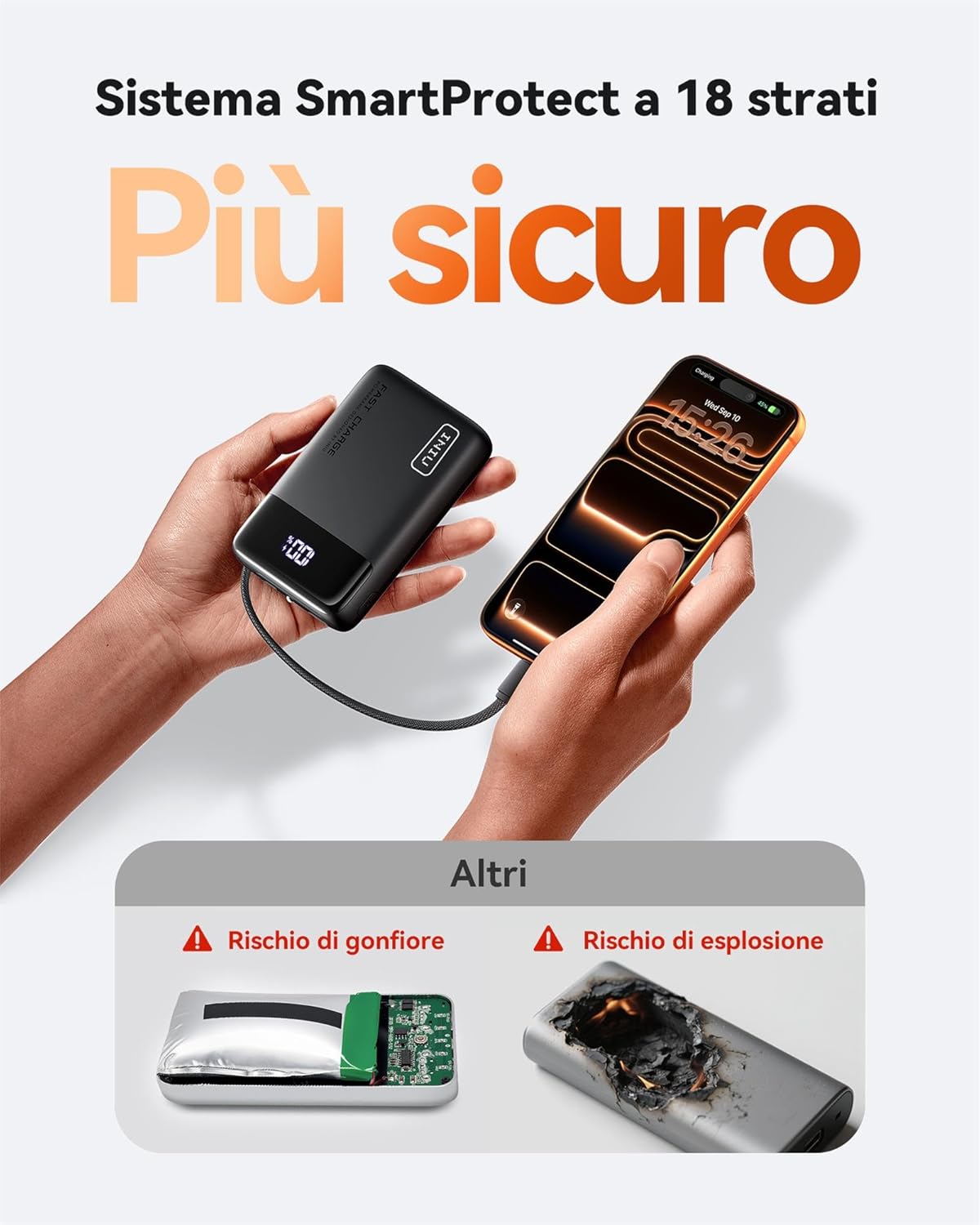 Thumbnail 5 de INIU 45W Power Bank 20000mAh powerbank con cavo USB‑C integrato