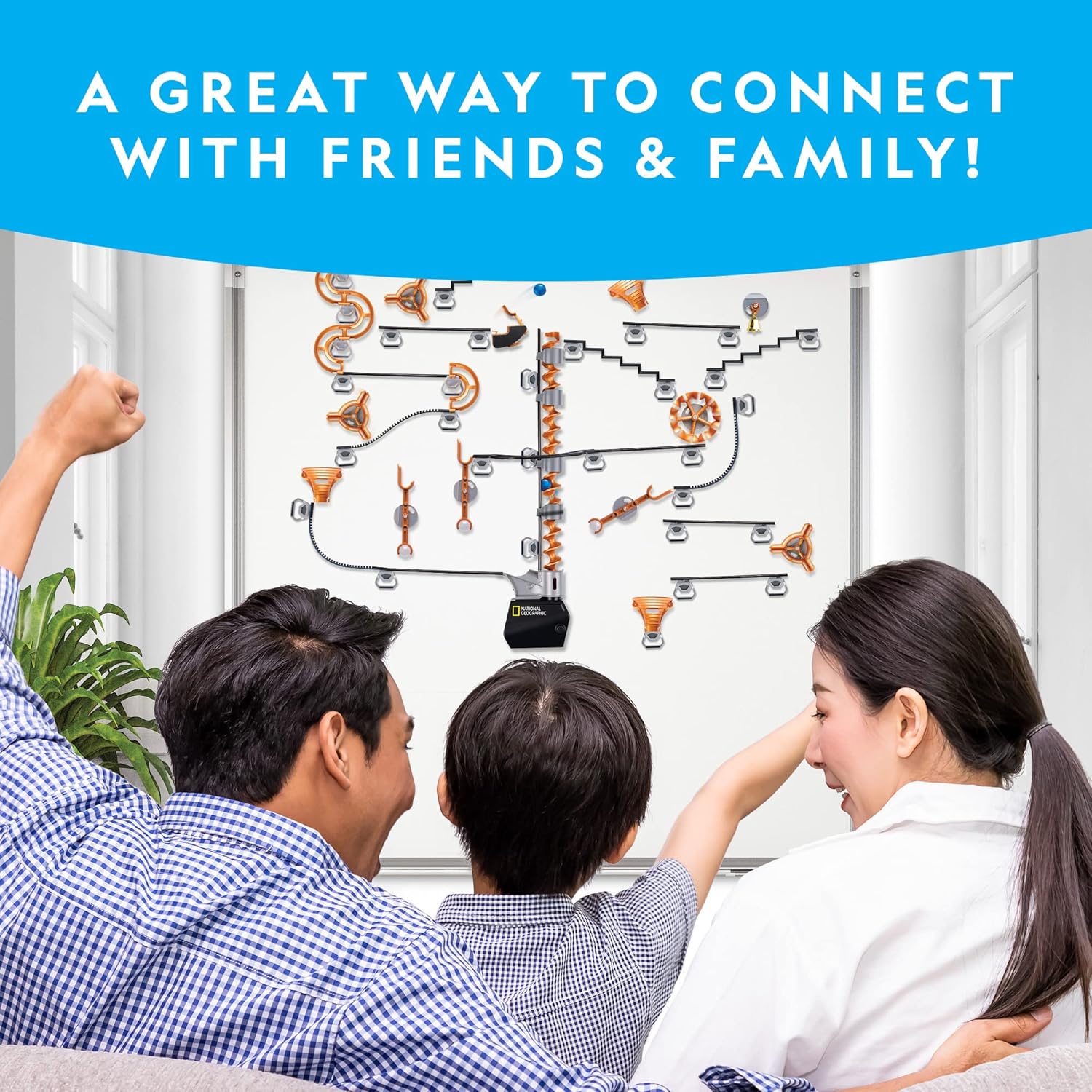 Thumbnail 6 de National Geographic Magnetic Marble Run (Blue Marble) — 150-Piece STEM Magnetic Track Building Set for Kids & Adults