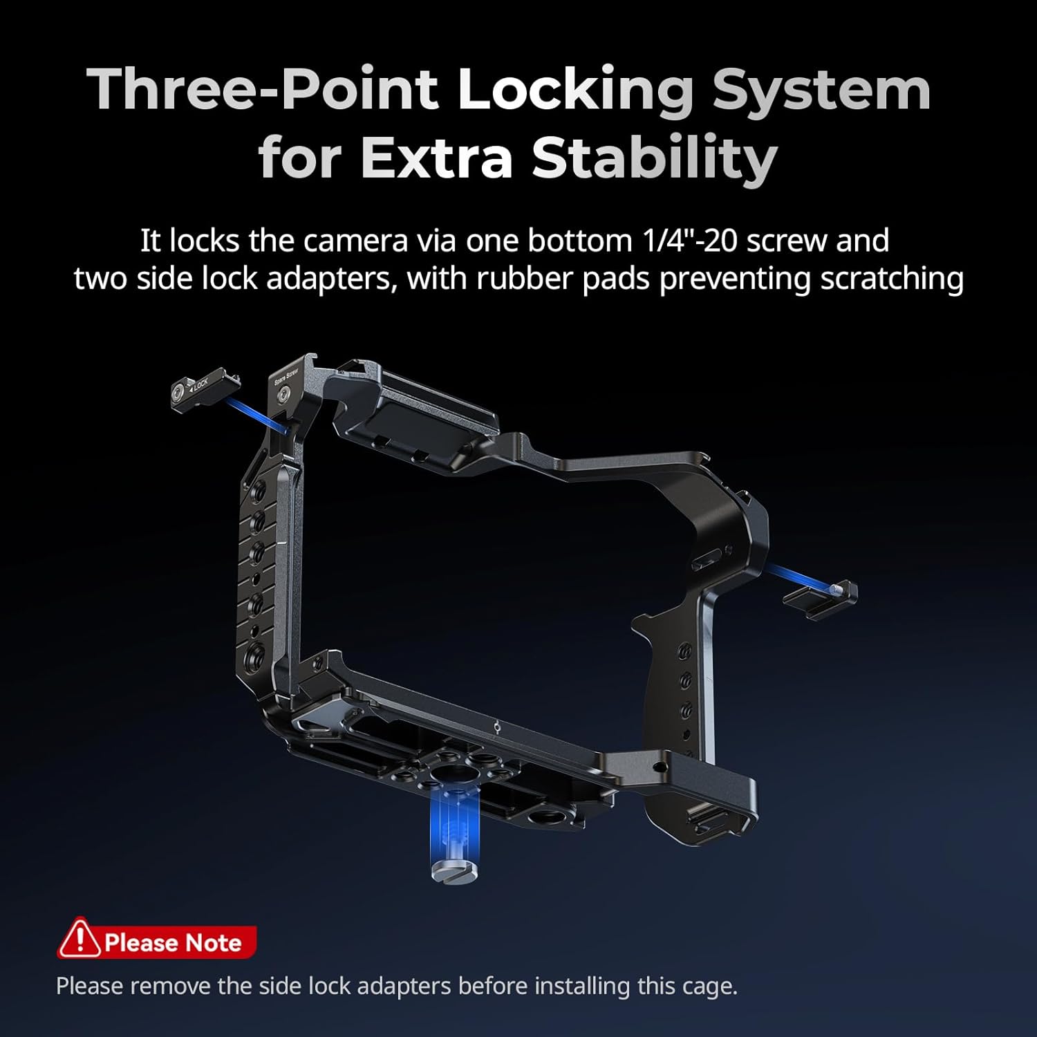 Detalle de SMALLRIG S1R II Cage für Panasonic LUMIX S1 II/S1R II/S5 II/S5 IIX/G9 II mit integrierter Arca-Schnellwechselplatte