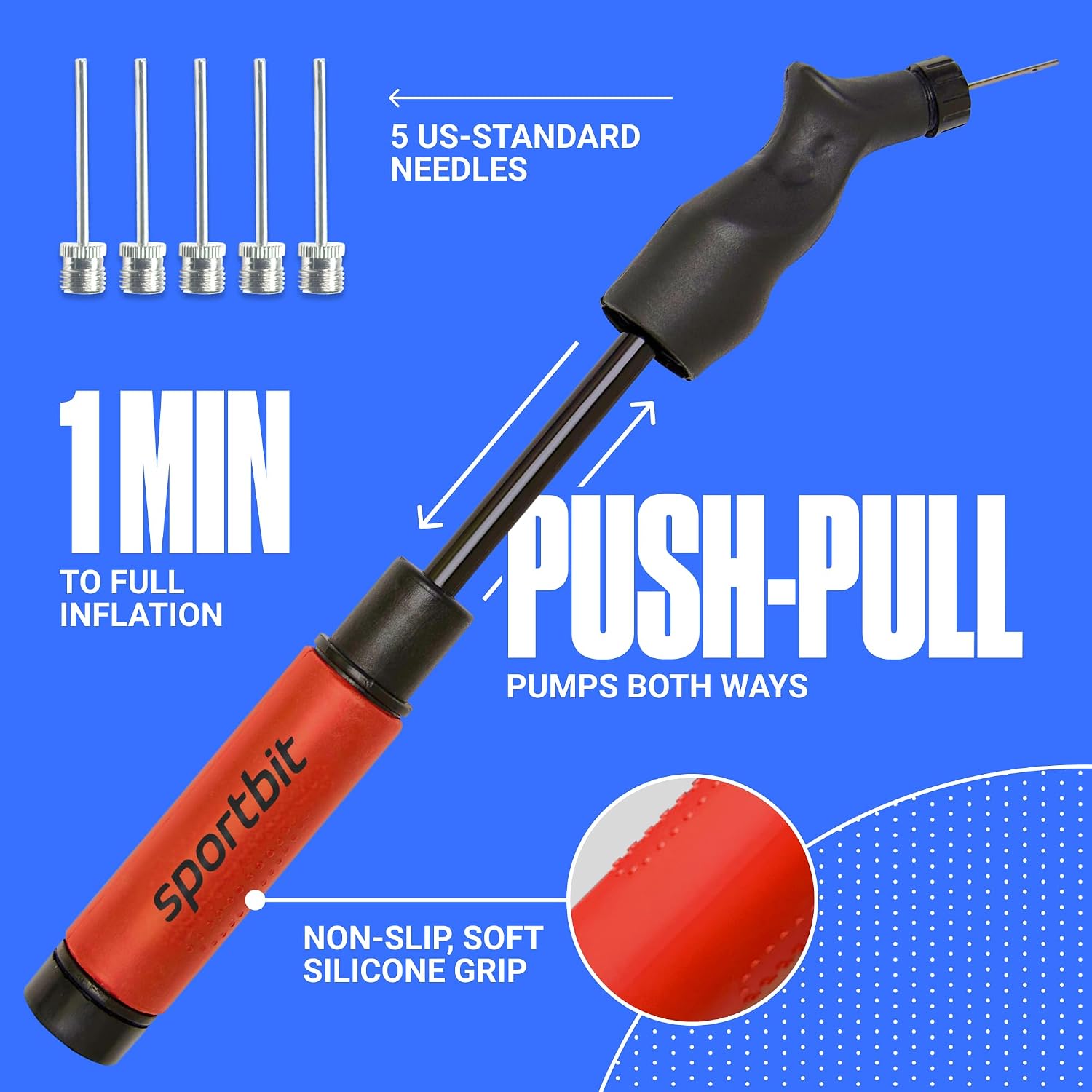 Detalle de SPORTBIT Ball Pump for Sports Balls