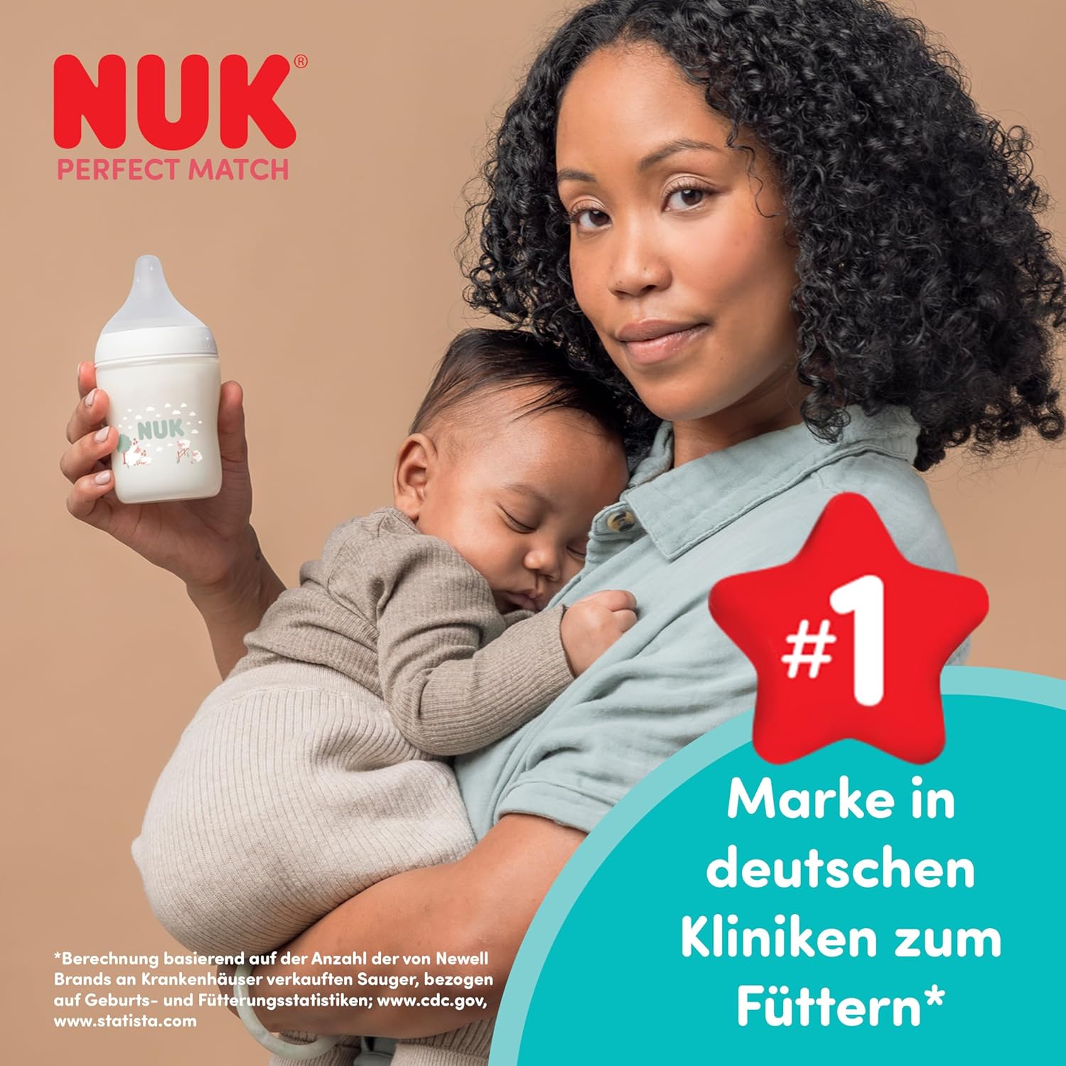 Thumbnail 4 de NUK Perfect Match Babyflaschen (3+ Monate, 260 ml) Anti-Kolik, PP – mit Temperature Control Anzeige, 3er-Pack