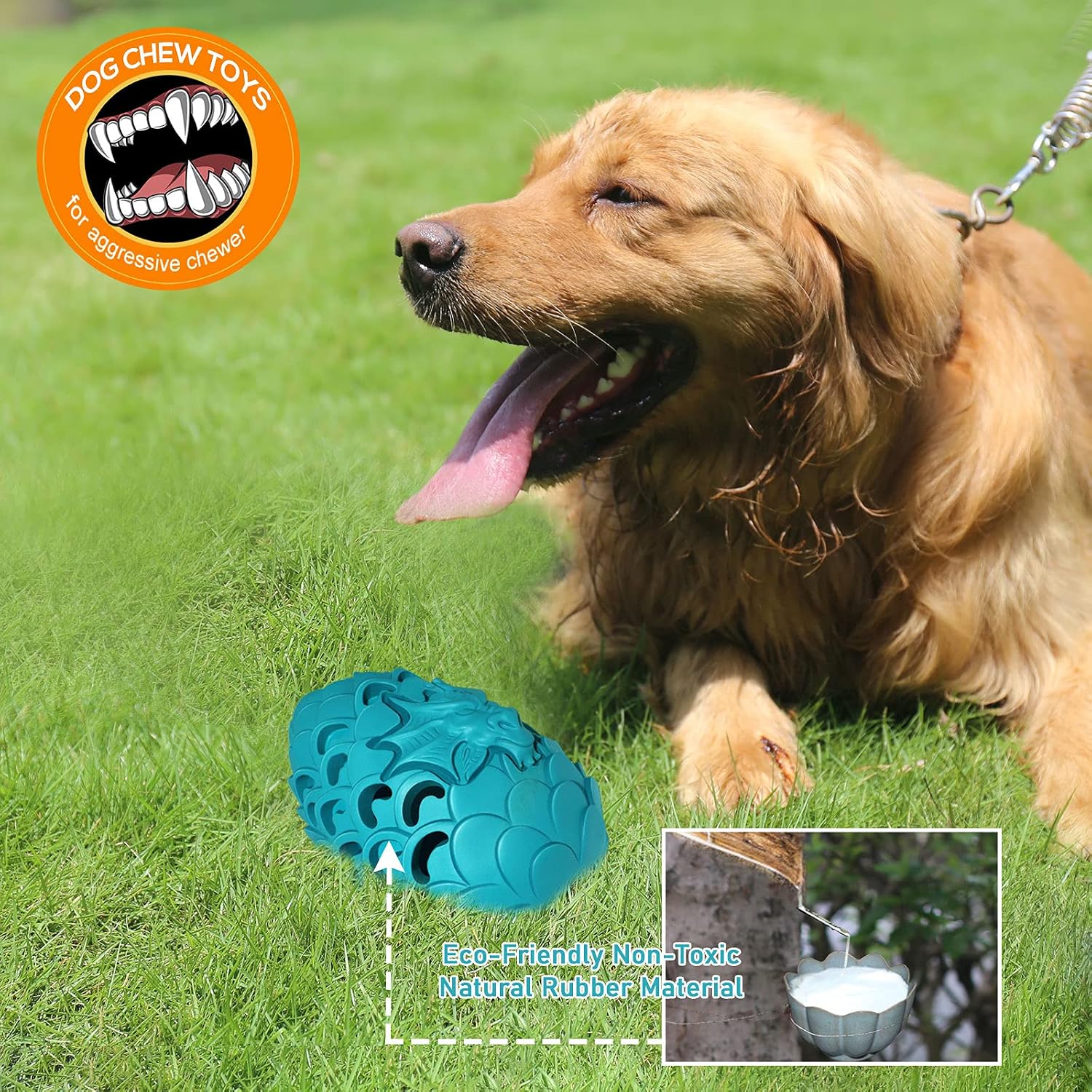 Thumbnail 1 de M.C.works Dragon Egg Dog Toy for Aggressive Chewers (Large Breeds) – Indestructible-Style Durable Rubber