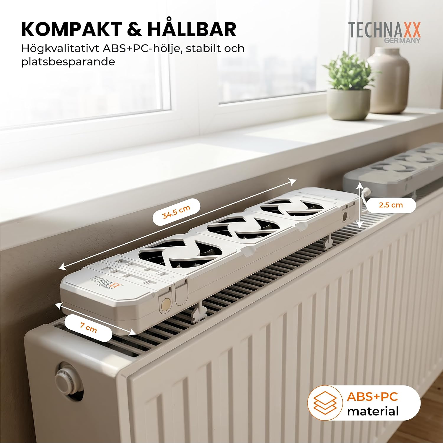 Thumbnail 6 de Technaxx TX-303 radiatorfläktförlängning för TX-302, 100–200 cm, under 20 dB