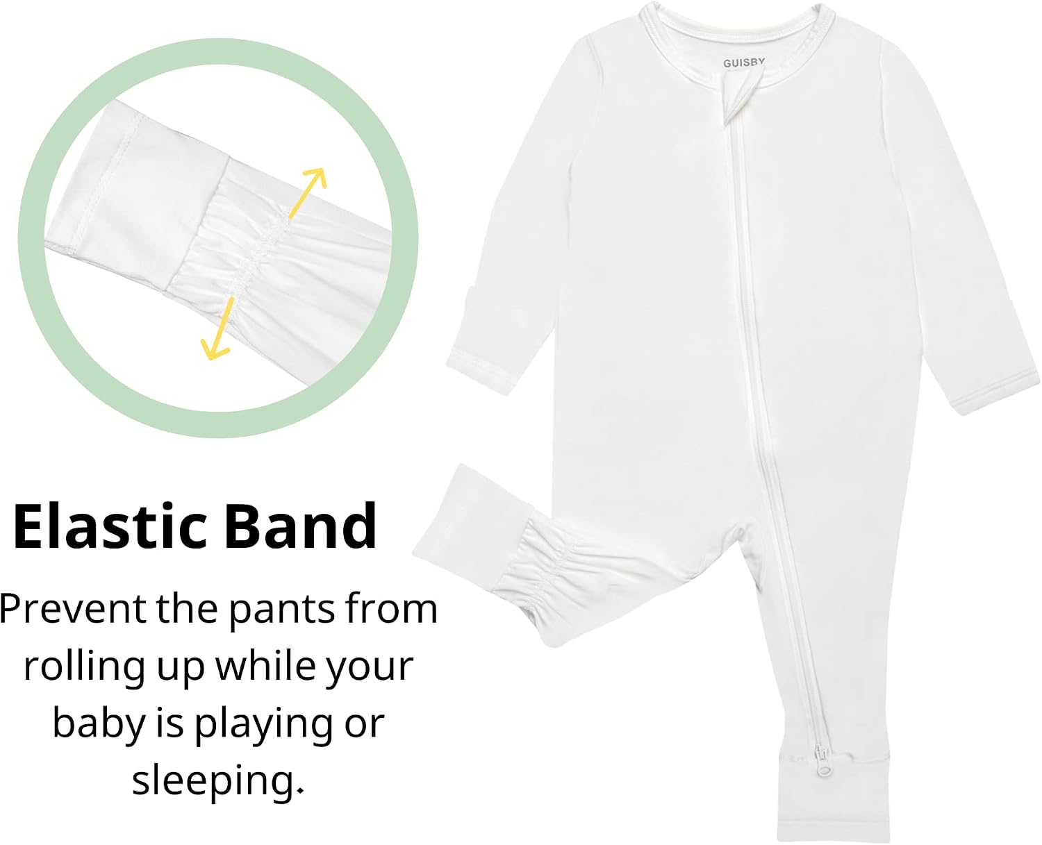 Detalle 2 de GUISBY Baby Pajamas 2 Way Zipper Sleepers