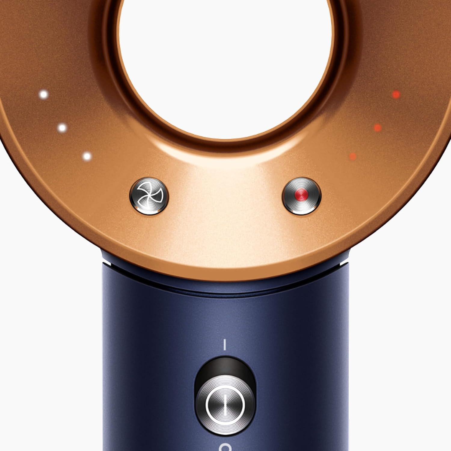 Detalle 2 de Dyson Supersonic Straight+Wavy föhn, Prussian blue/Rich copper, 4 warmtestanden