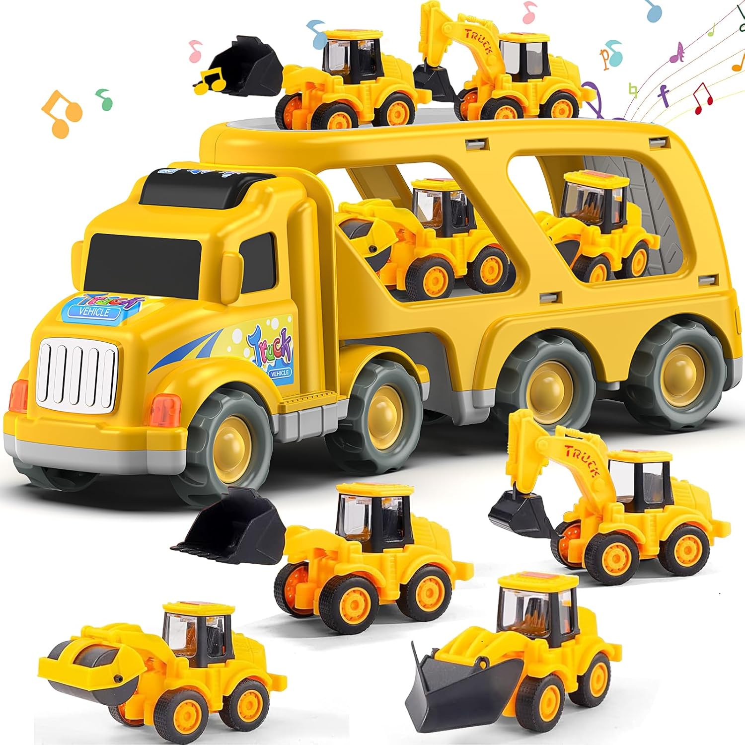 Veslier 5-in-1 Construction Truck Toy