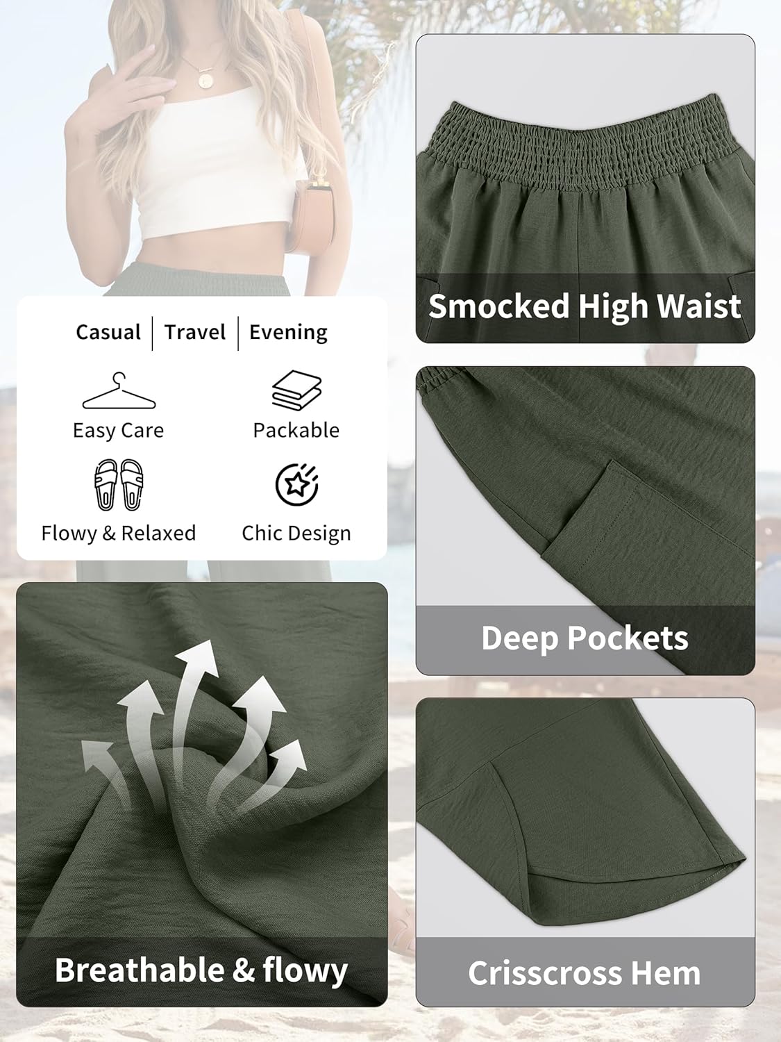 Thumbnail 5 de ANRABESS Wide Leg Palazzo Pants 2026 🌴