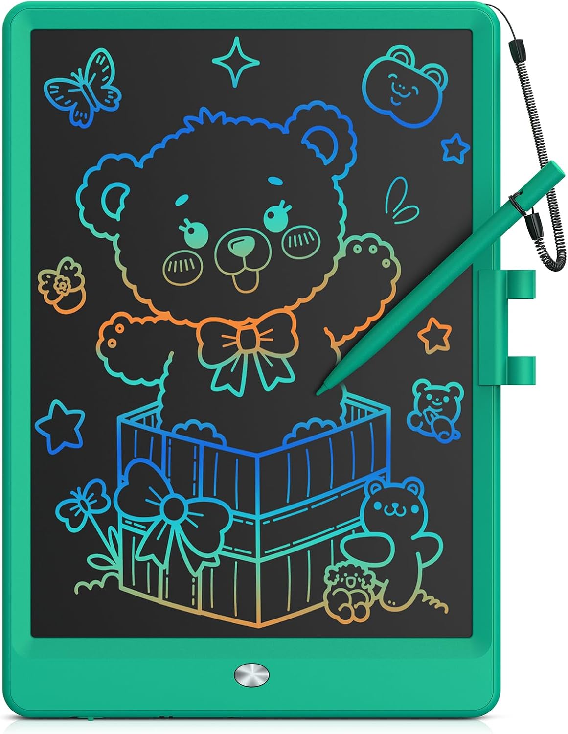 Detalle de bravokids LCD01 10-Inch LCD Writing Tablet, Dark Green Drawing Pad