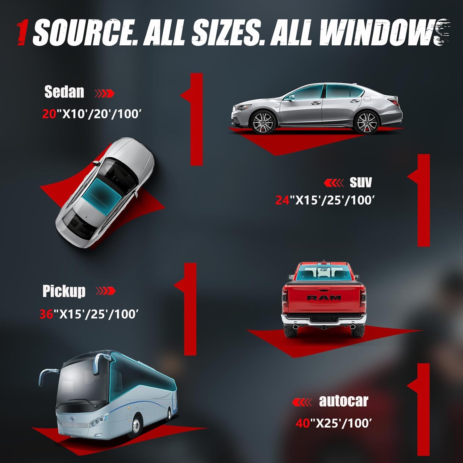 Thumbnail 3 de Vepagoo 5% VLT Ceramic Car Window Tint Film 20"