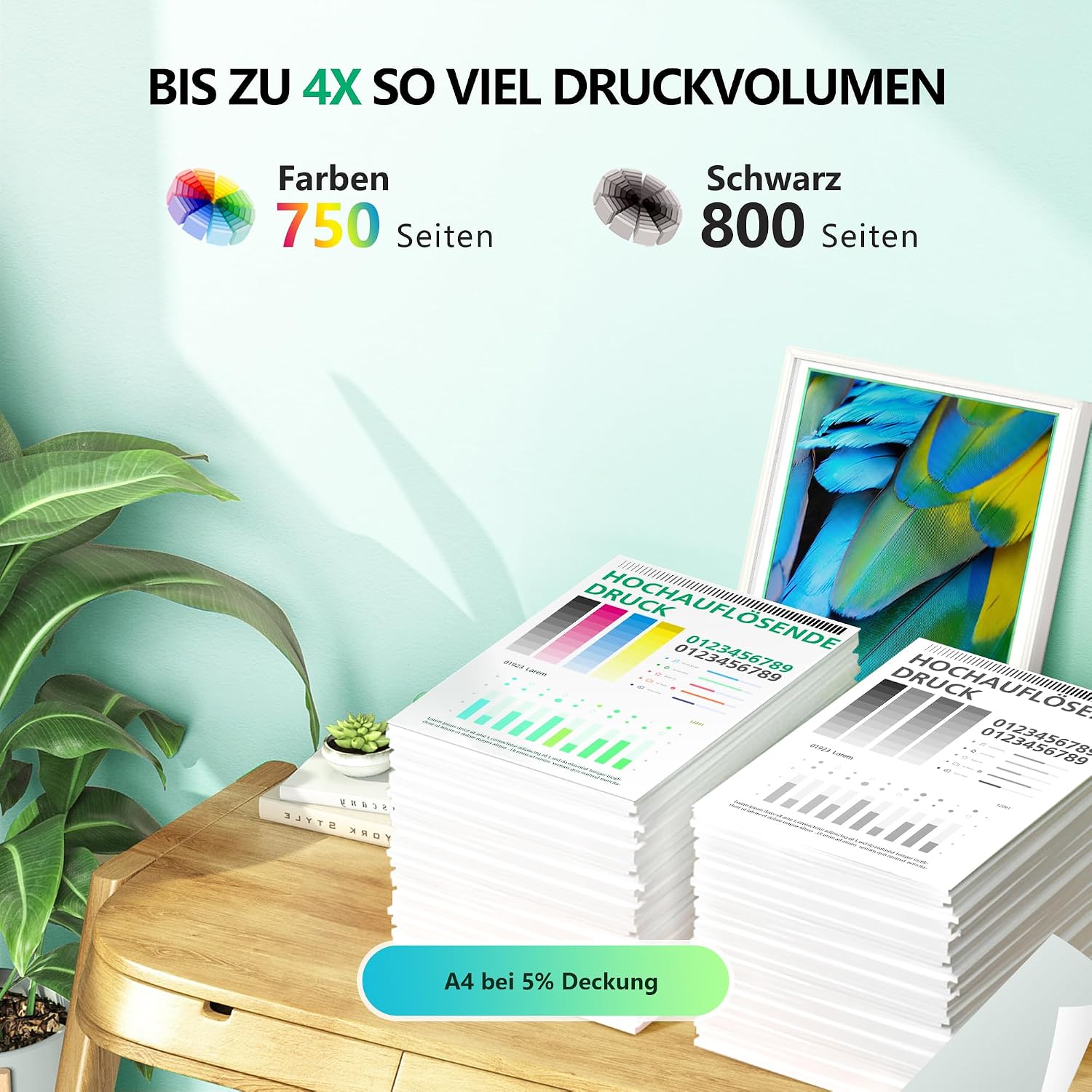 Detalle de NewLift 364XL Multipack (4er-Pack) kompatible Druckerpatronen für HP 364 XL – schwarz, cyan, magenta, gelb