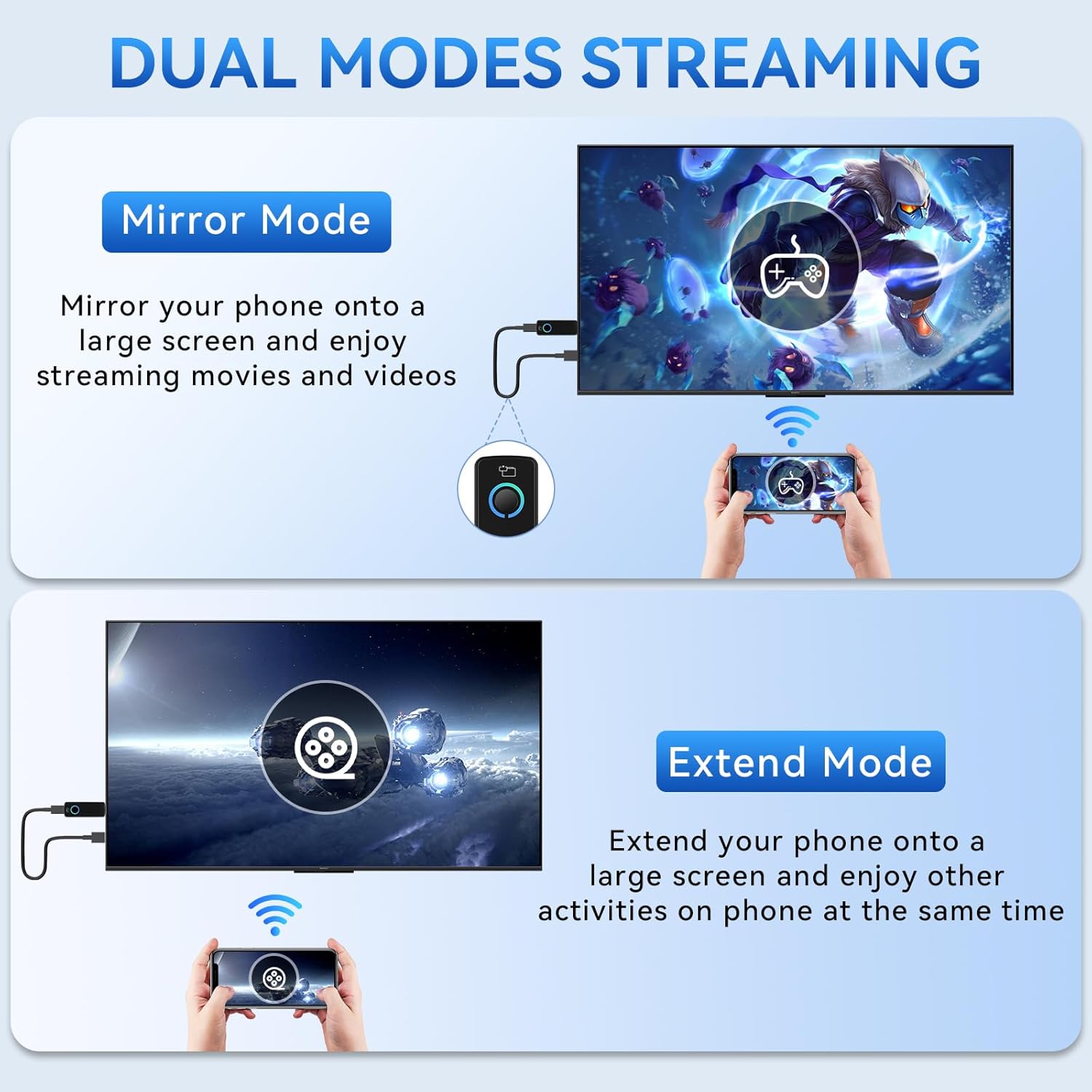 Detalle de Adaptateur HDMI sans Fil W3401 – Dongle Miracast/AirPlay pour TV, Projections et Moniteurs