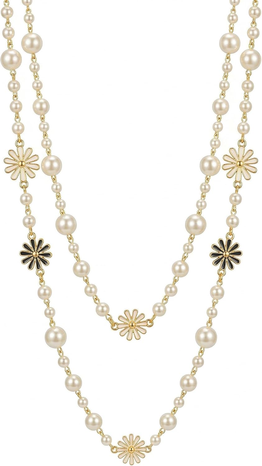 Thumbnail 6 de TtandZed Faux Pearl Necklace, Double Strand