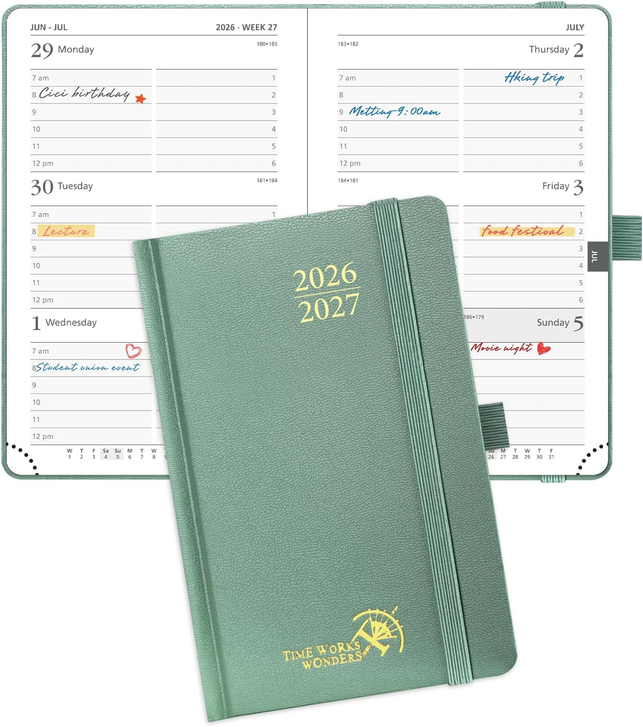 Detalle de POPRUN Weekly Planner 4" x 6.25