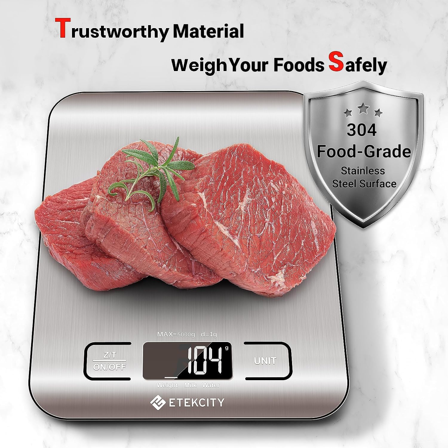 Thumbnail 6 de Etekcity Food Kitchen Scale – Digital Precision, 11 lb Capacity, 5 Units