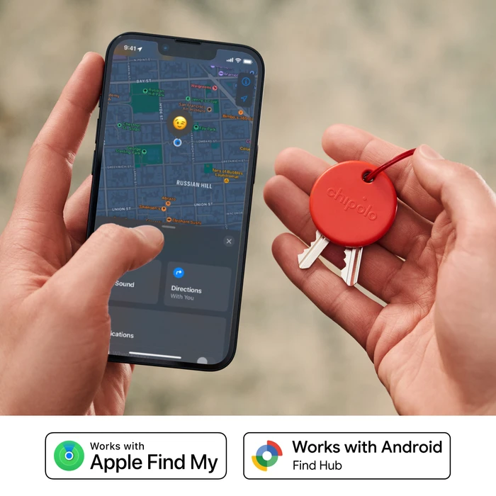 Thumbnail 6 de Chipolo POP Rot Bluetooth-Tracker für Schlüssel, Geldbörse & Tasche (mit App „Wo ist?“/„Mein Gerät finden“)